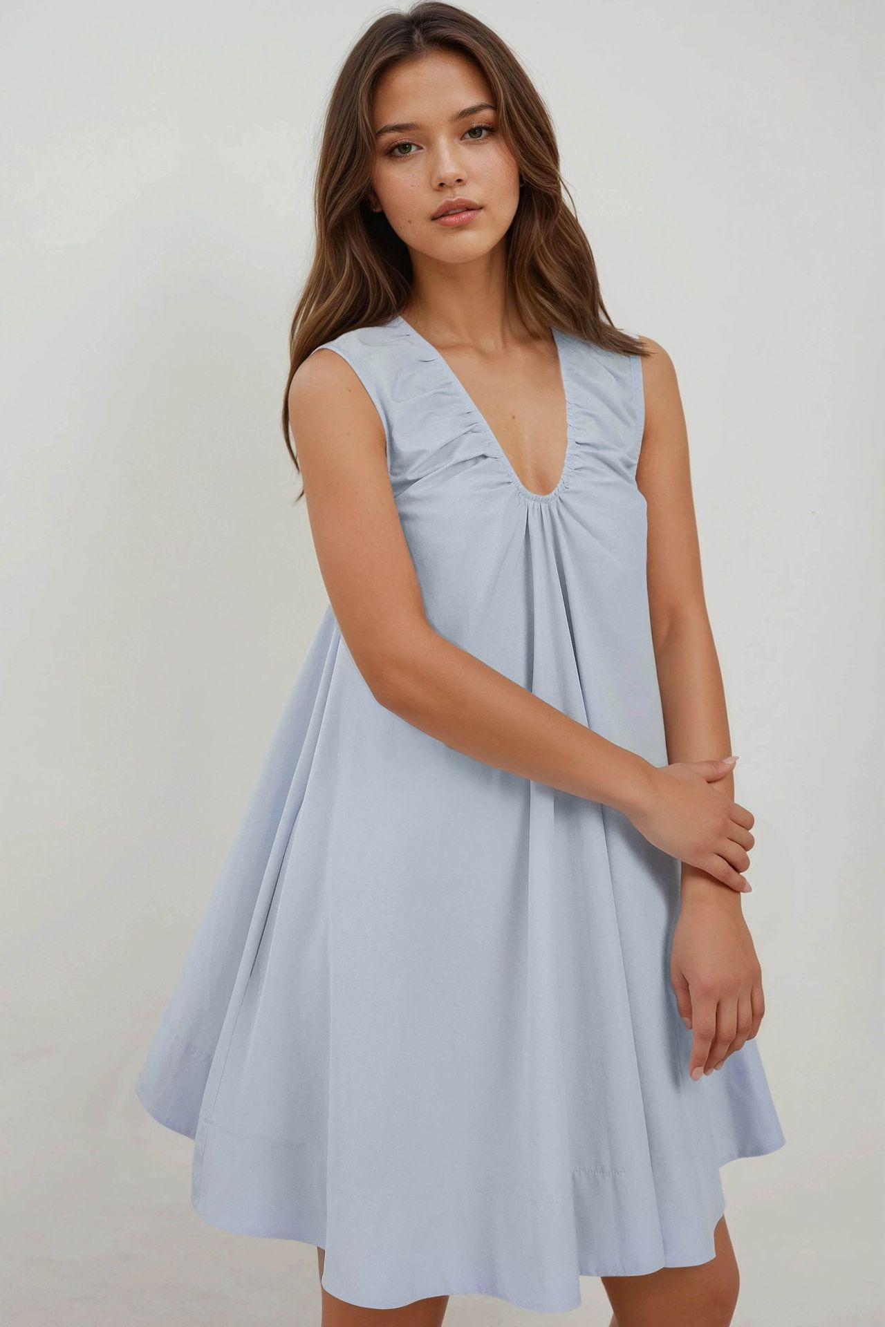 Mini U Collar A-Form Dress 5