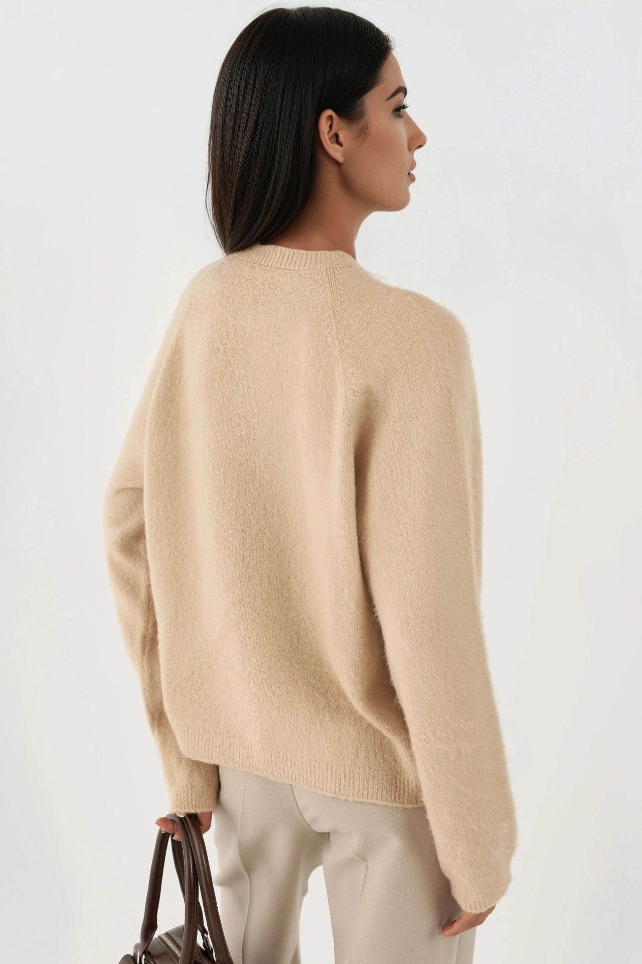 Soft Textured Crew Neck Basic Sweater 5