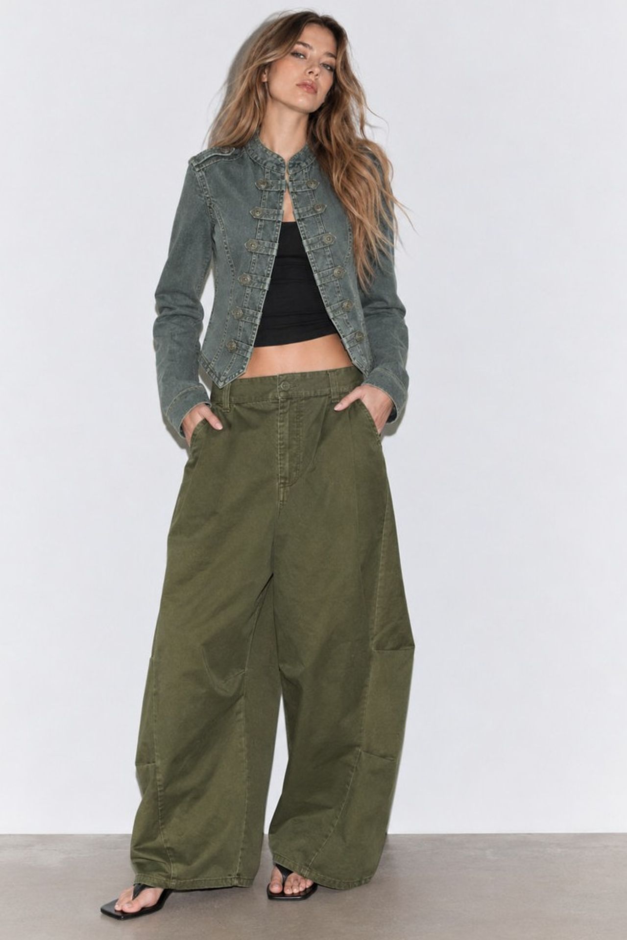 Buttoned Twill Jacket 2