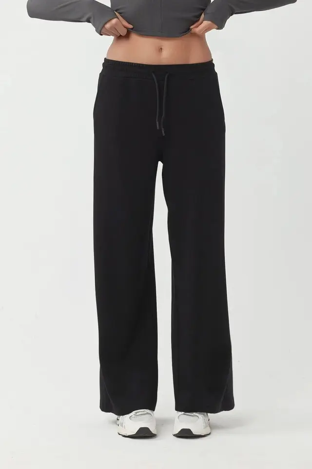 Elastic Waist Soft Touch Palazzo Sweatpants