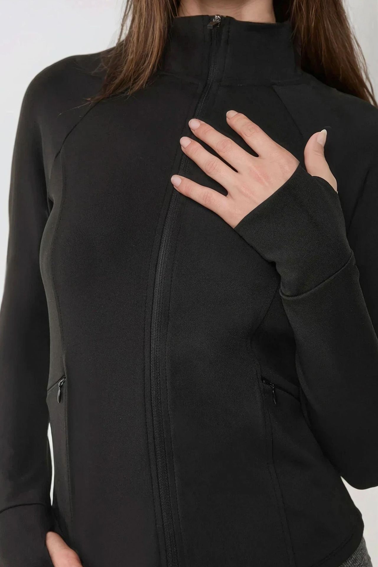 Fitted Knitted Turtleneck Active Top