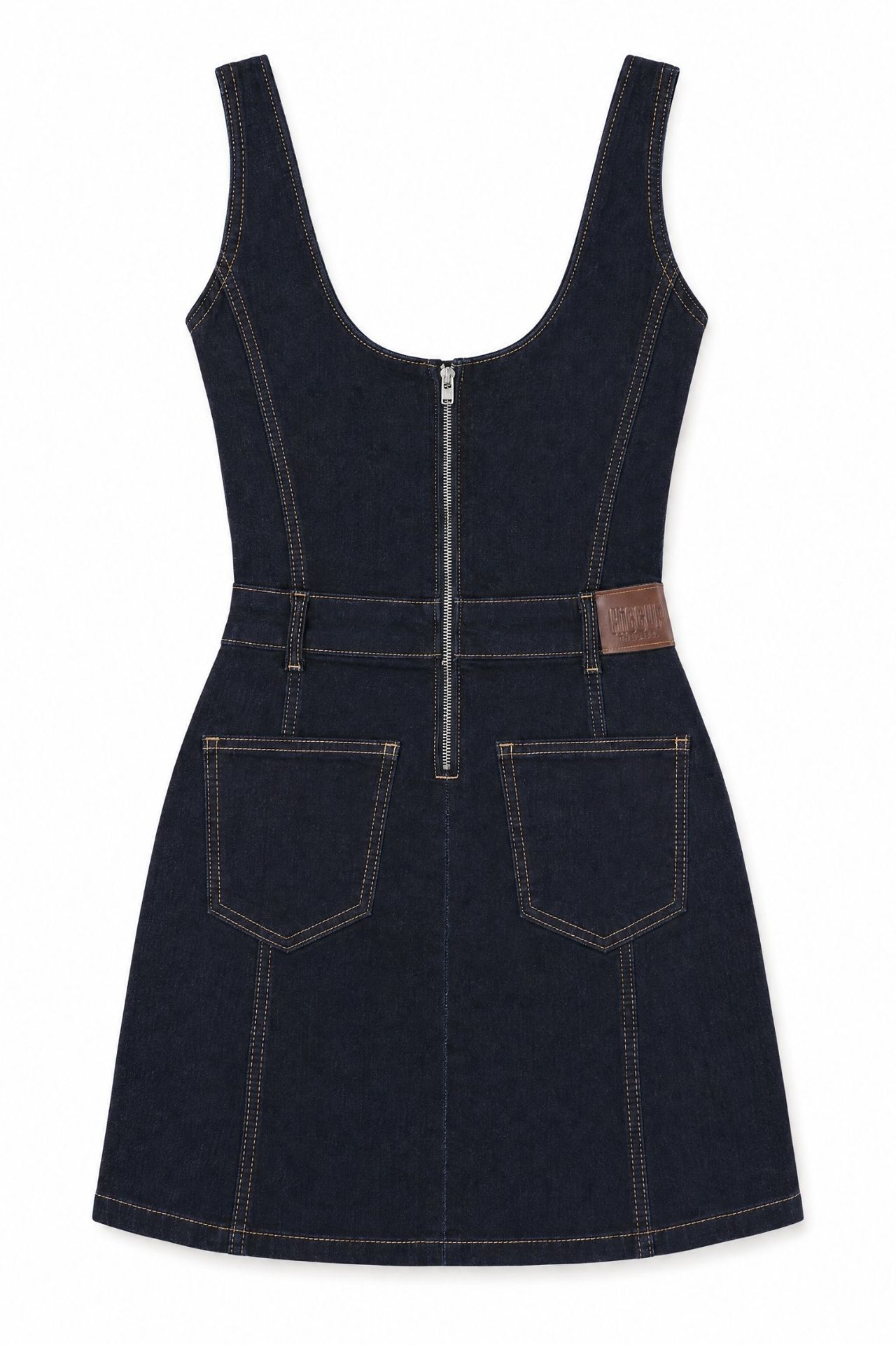 Strappy Denim Mini Dress 7