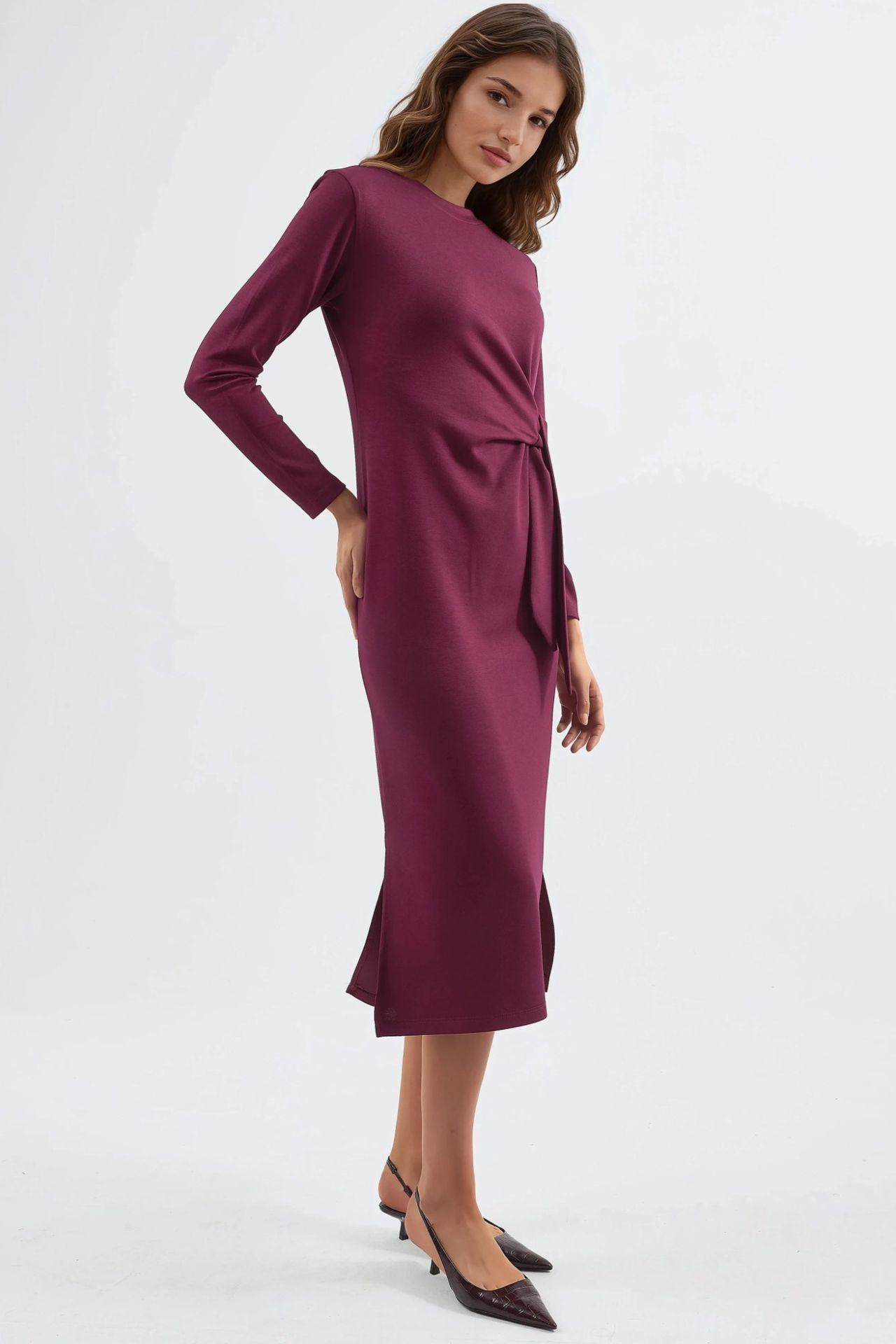 Modal Touch Slit Dress Bersan Collection 4
