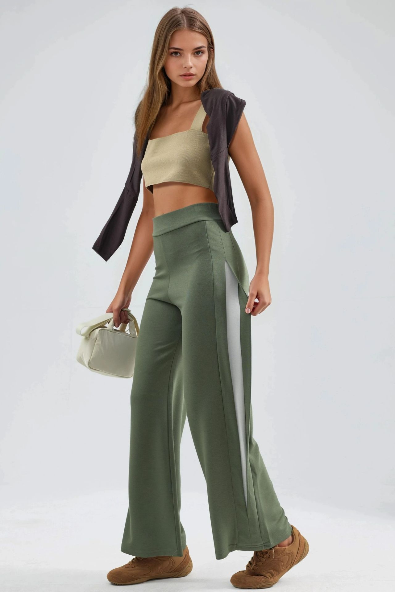 Modal Touch Stripe Detail Pants Bersan Collection 5