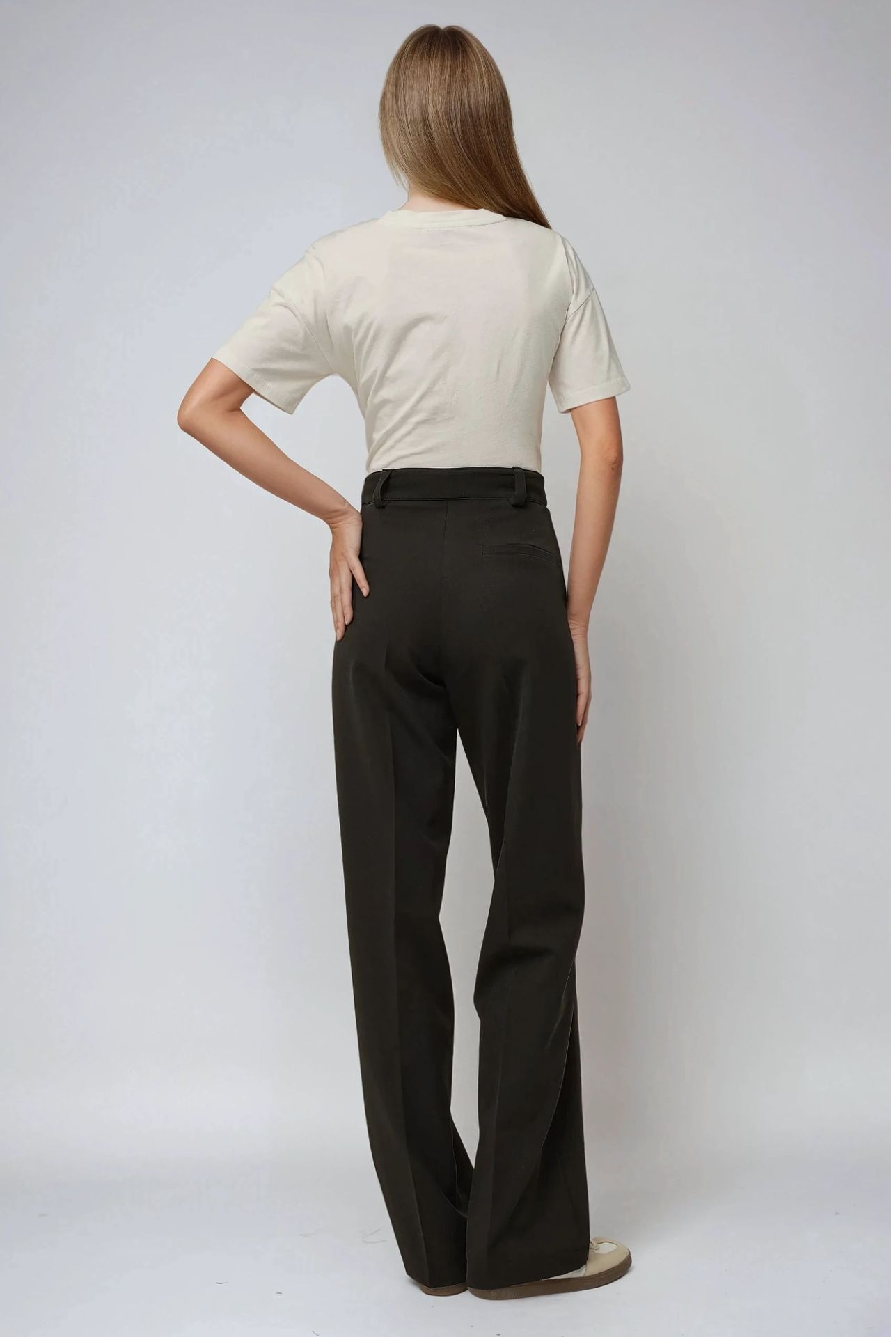 High Waist Straight Leg Pants