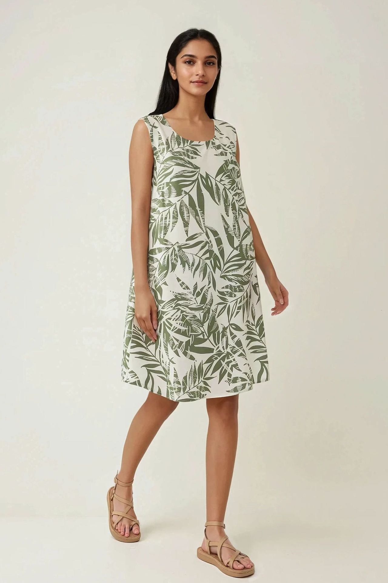 Floral A-Form Fit Sleeveless Mini Dress