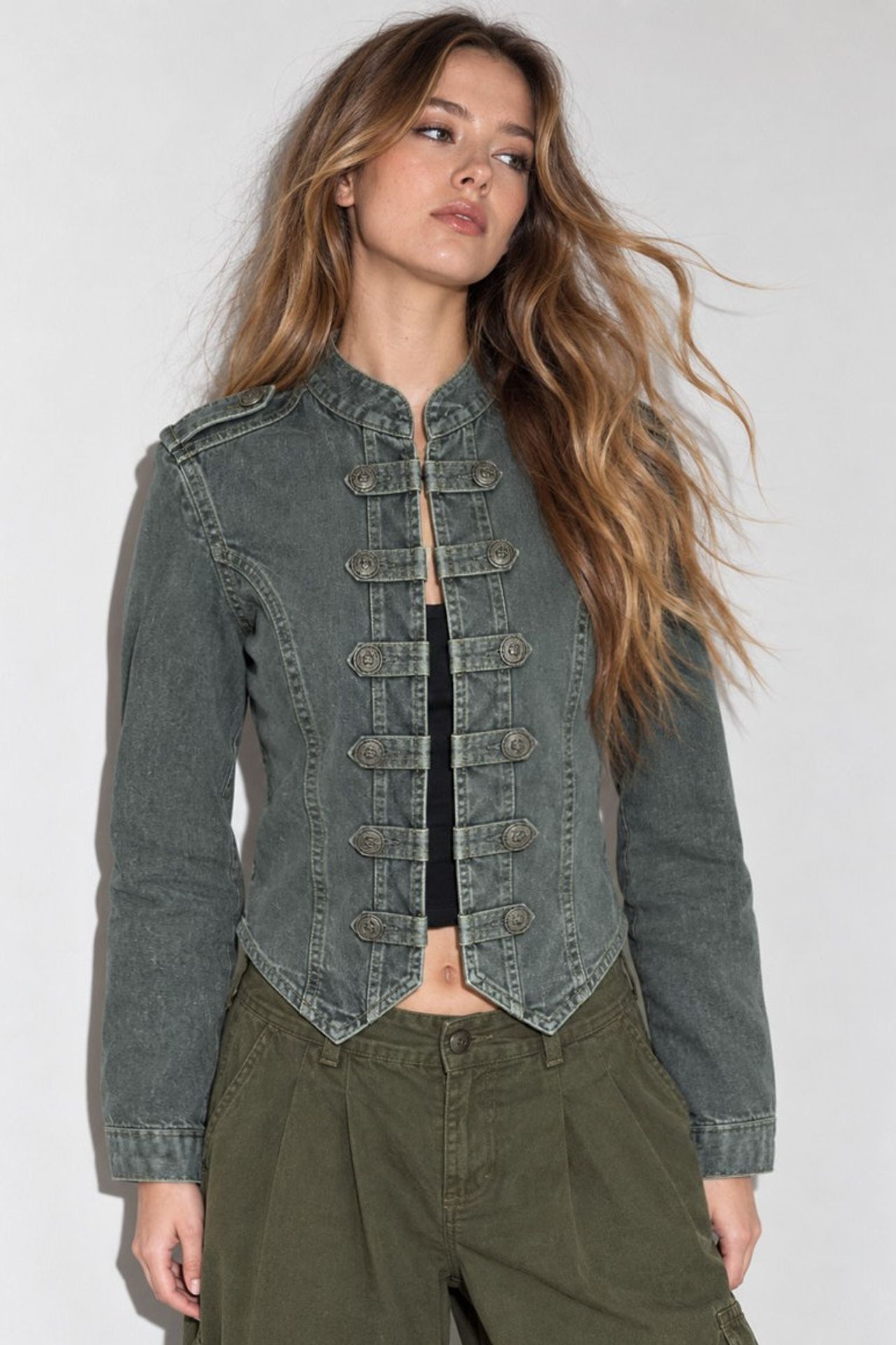 Buttoned Twill Jacket 1