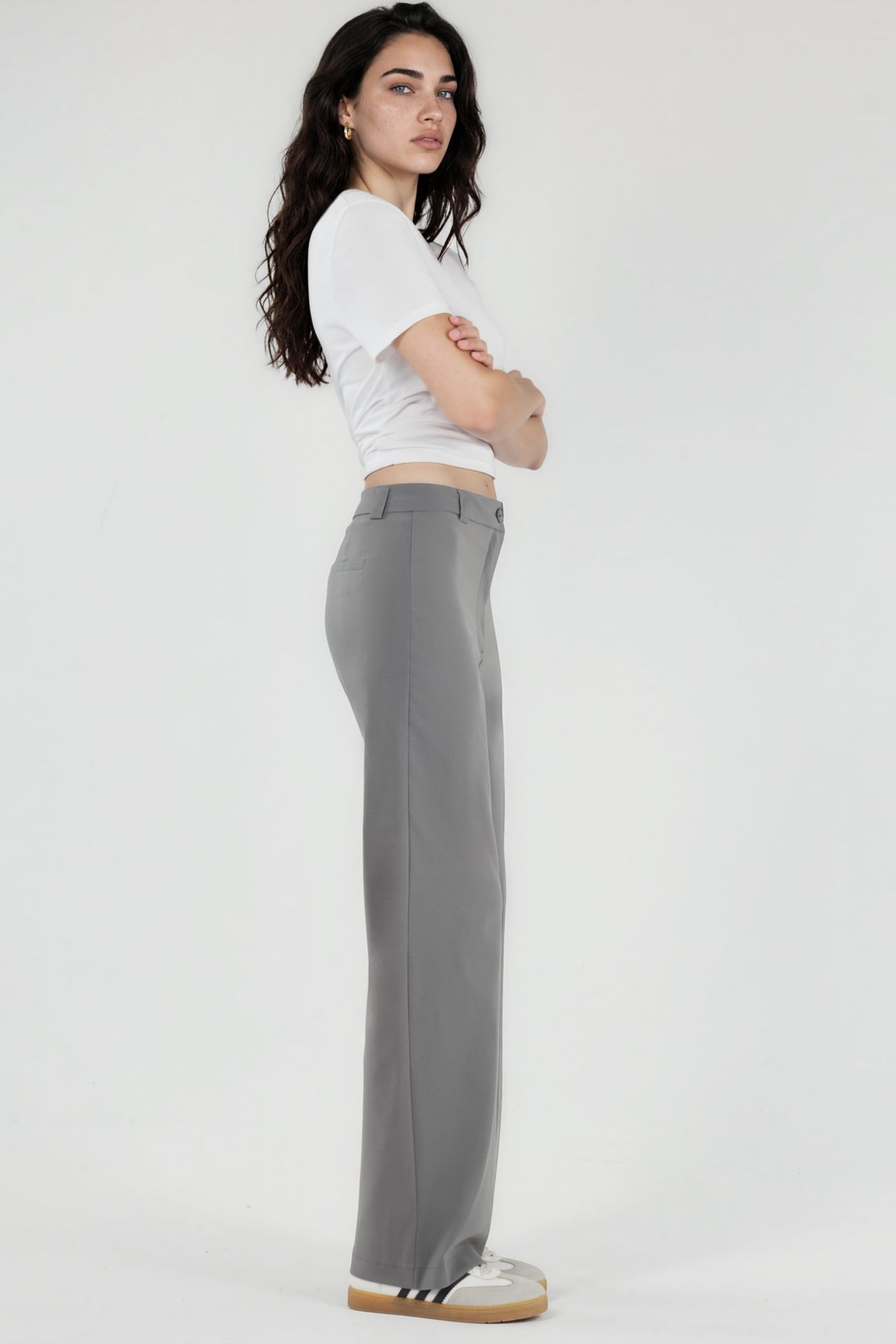 High Waist Straight Leg Bengalin Pants 2