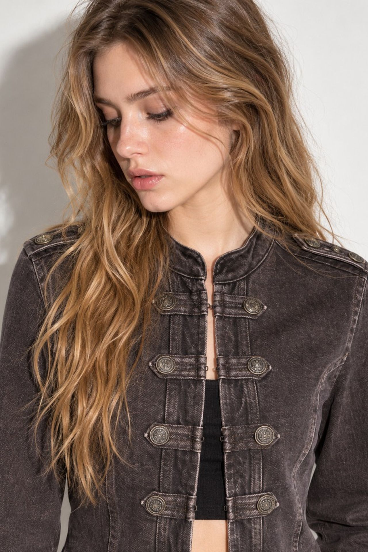 Düğmeli Denim Ceket 6