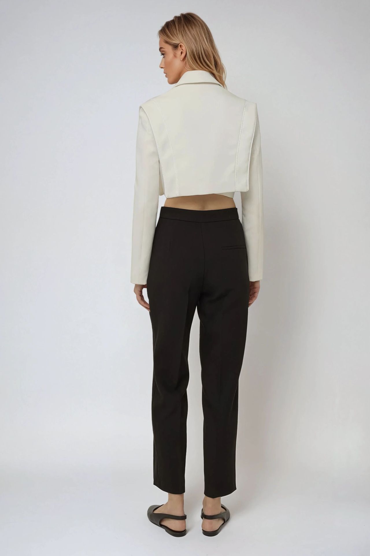 Premium High Waist Straight Leg Suit Pants