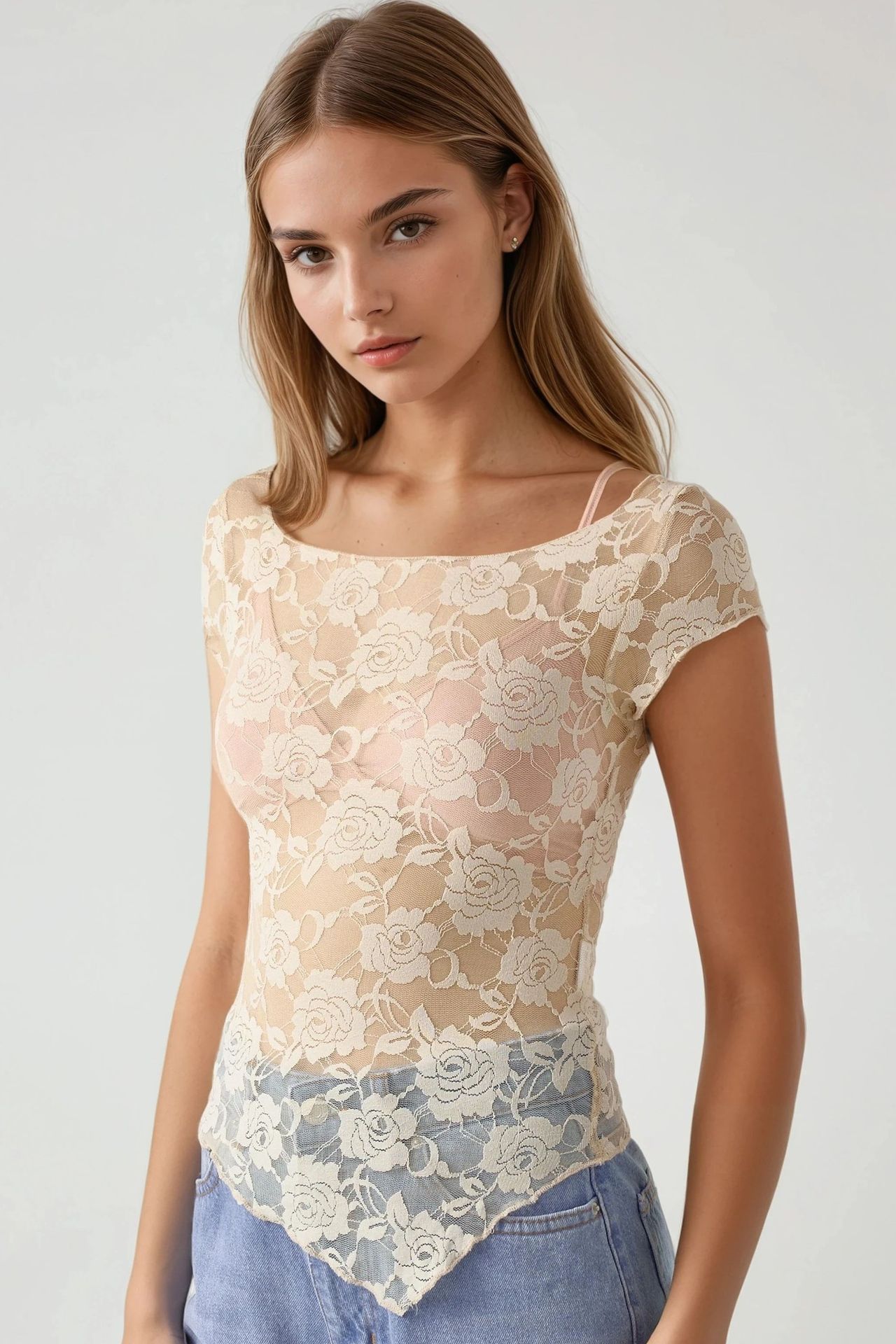 Floral Lace Crop Top Pika Collection 1
