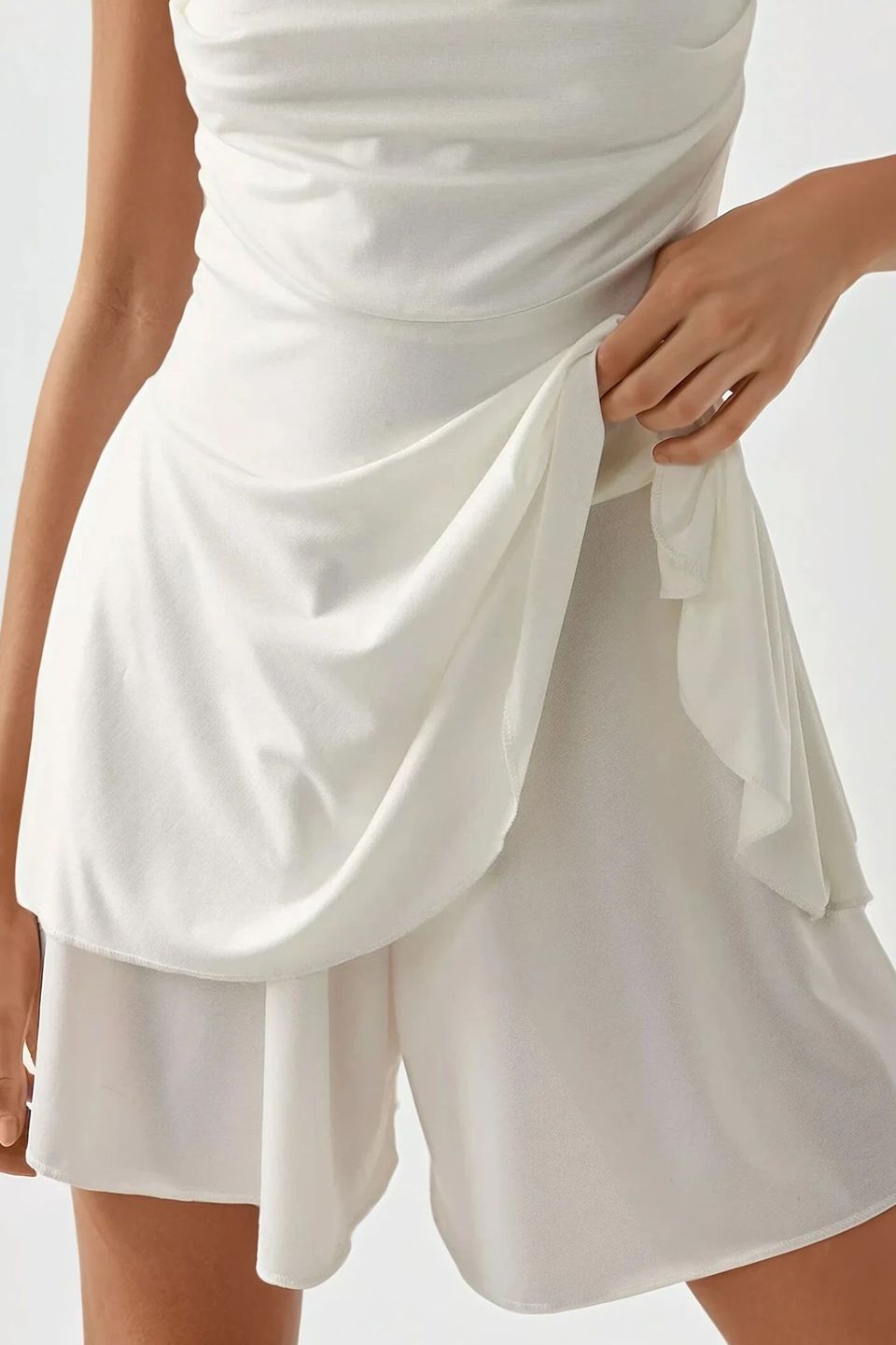 Halter Collar Mini Skater Dress