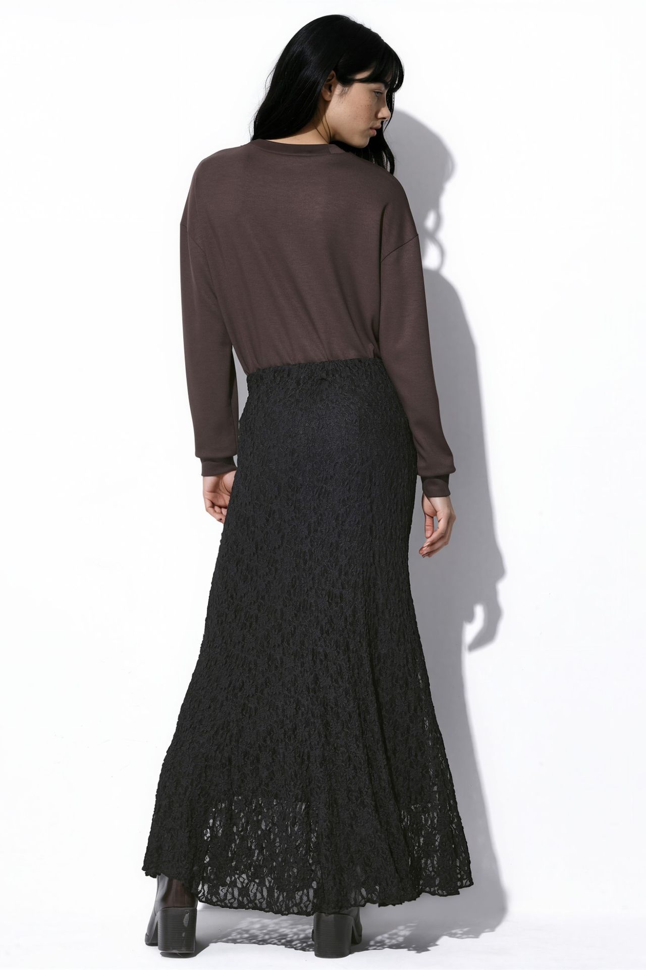 High Waist Lace Maxi Skirt 6