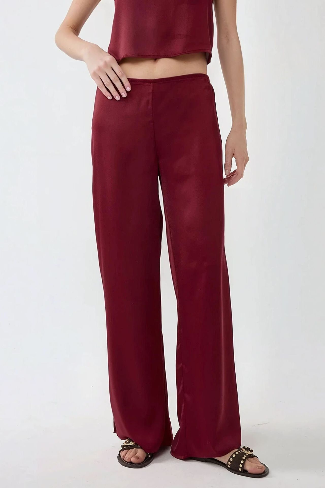 Ana Wide Leg Satin Pants