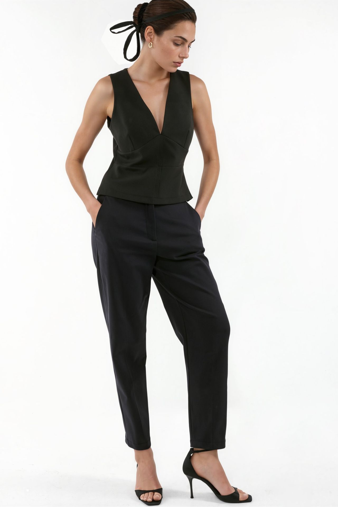 High Waist Cigarette Pants 2