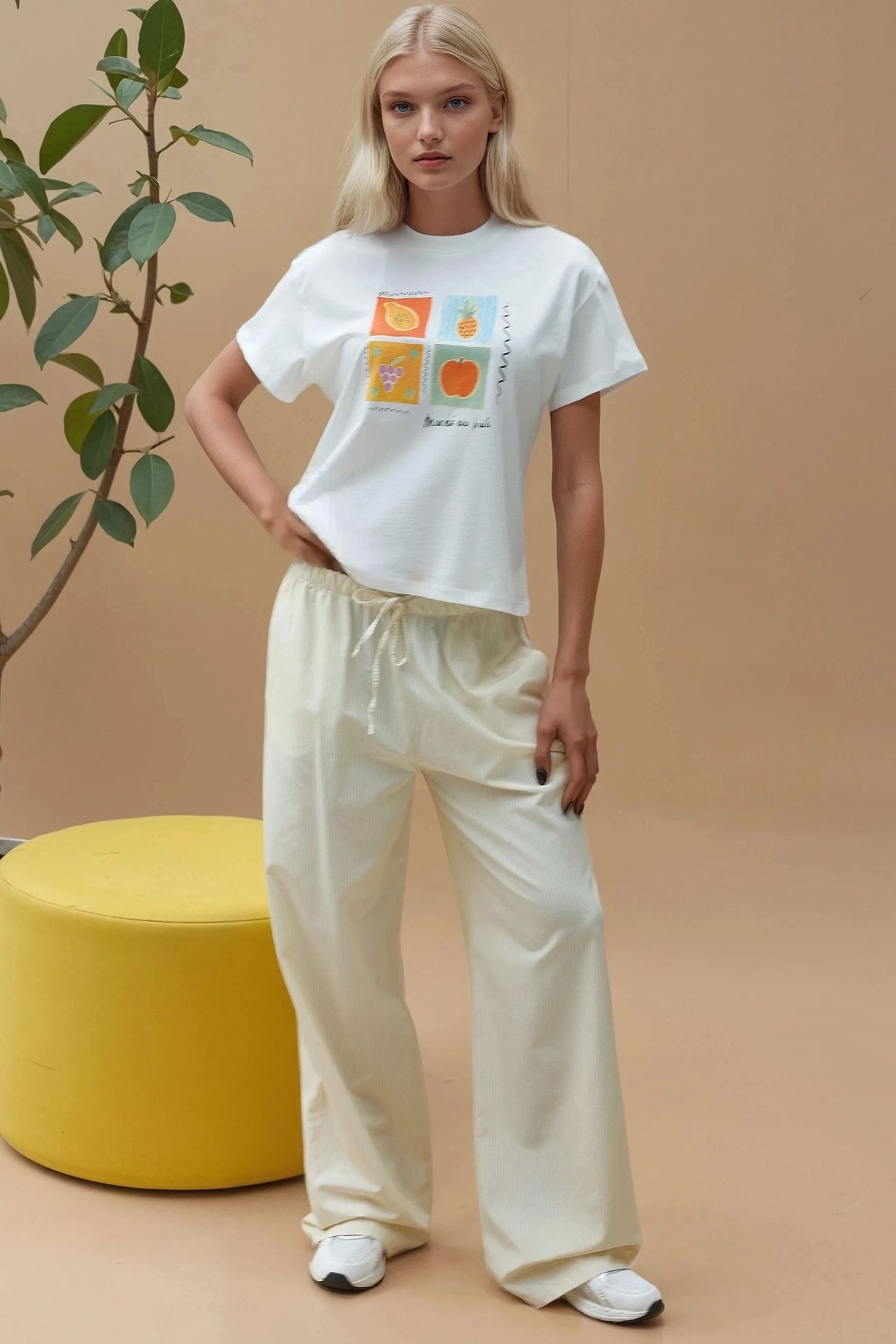 Printed Regular Fit Crew Neck 100% Cotton T-shirt