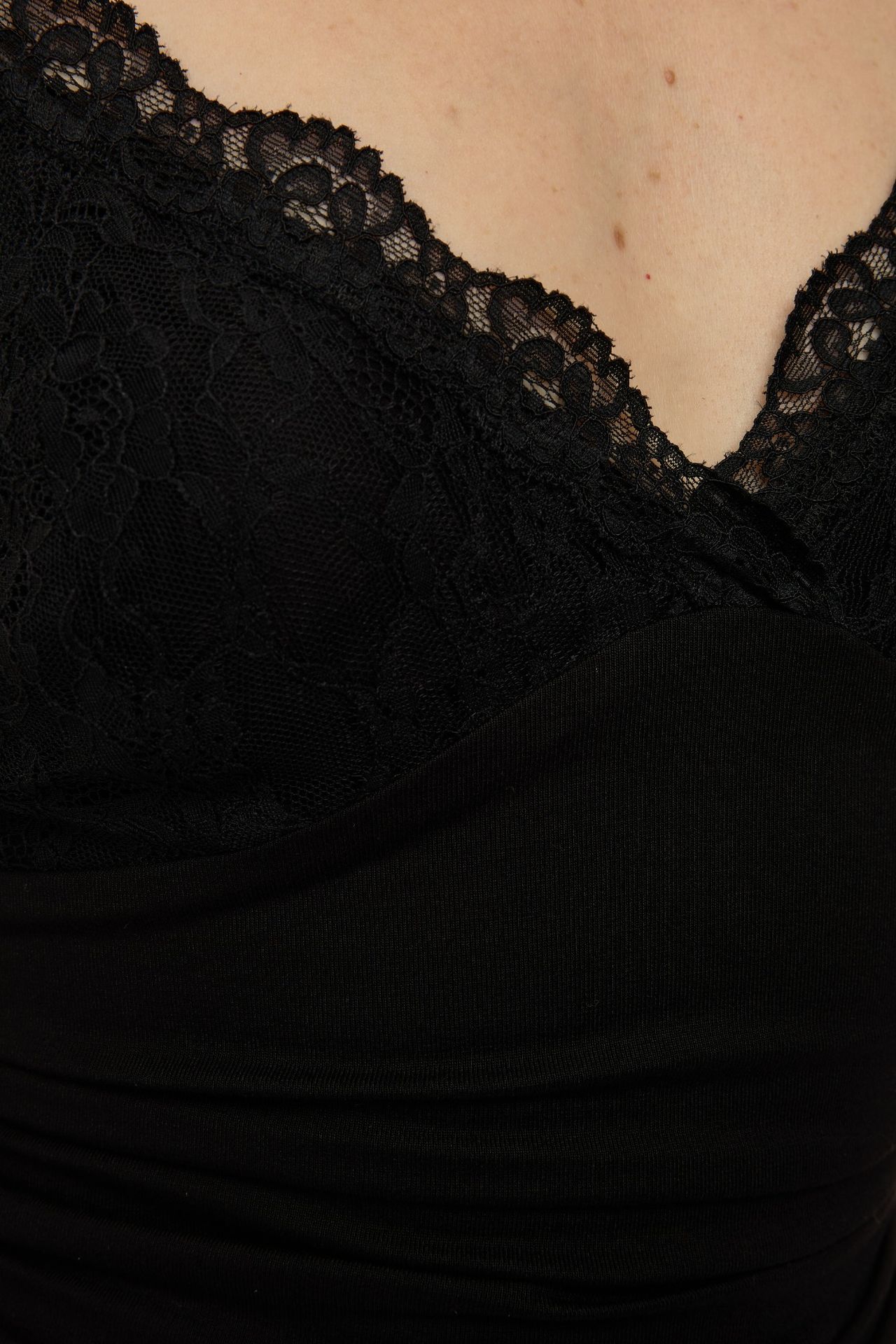 Lace Detail V-Neck Top