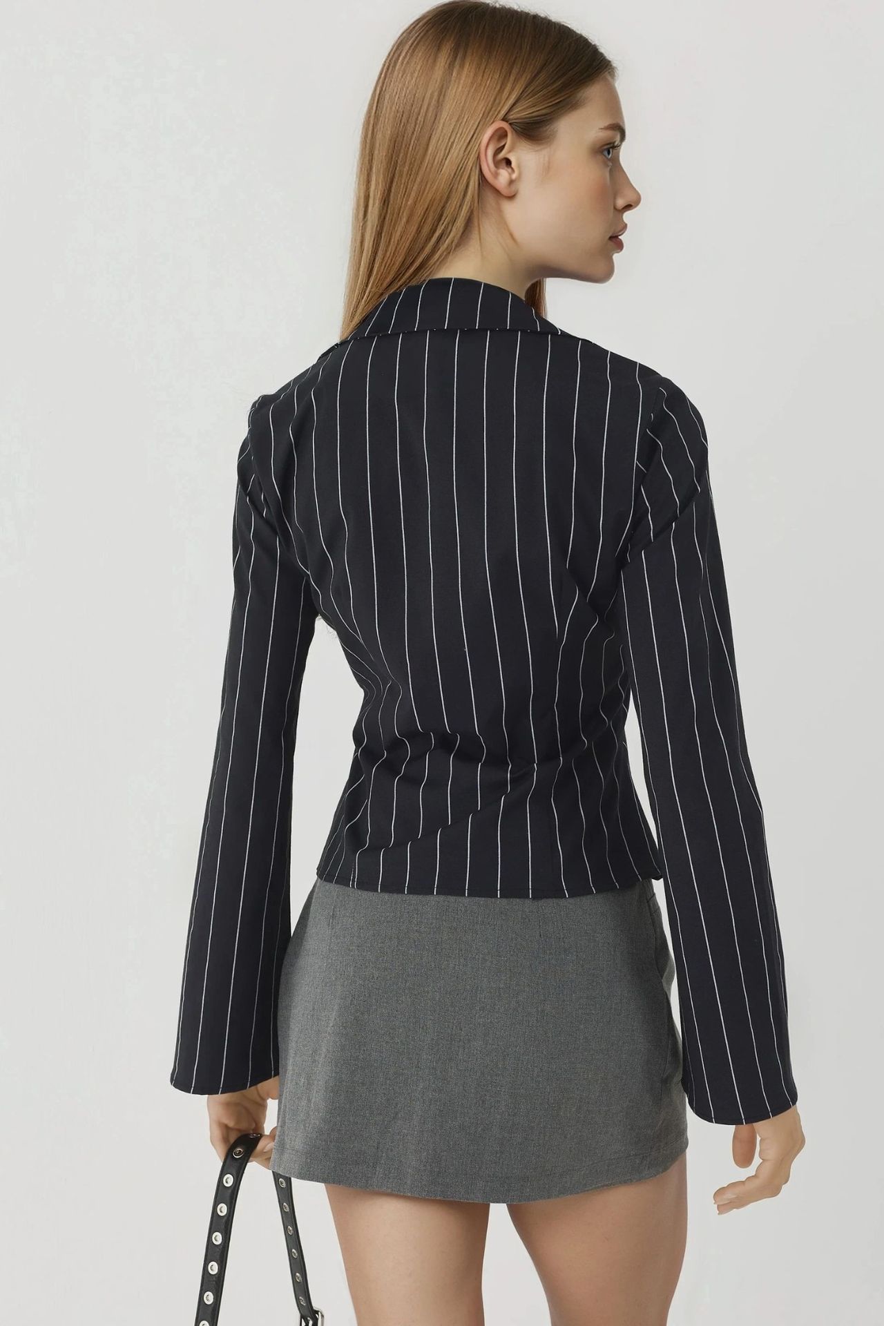 Fitted Striped Button-Up Shirt 5