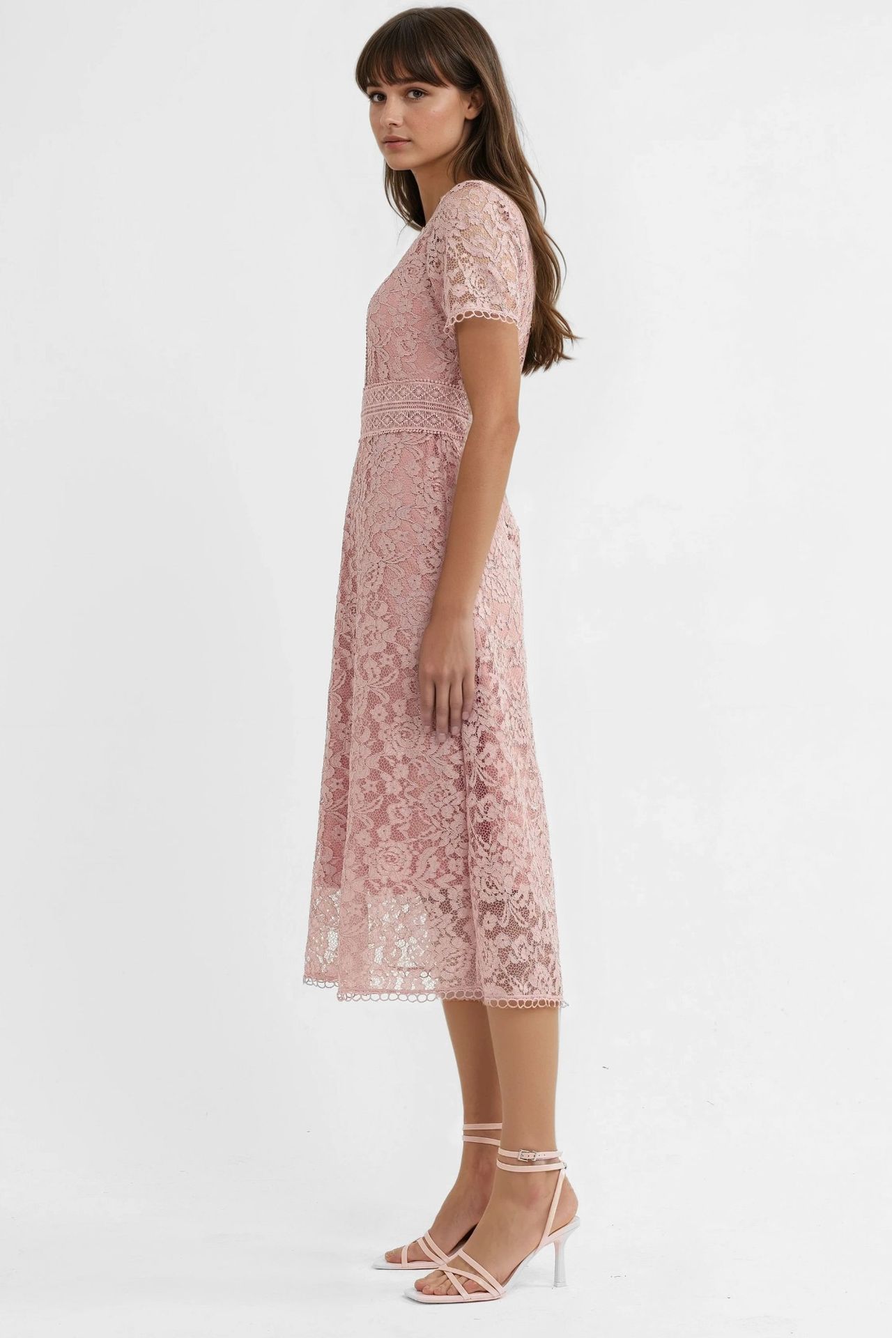 Lace A-Line Midi Dress 4
