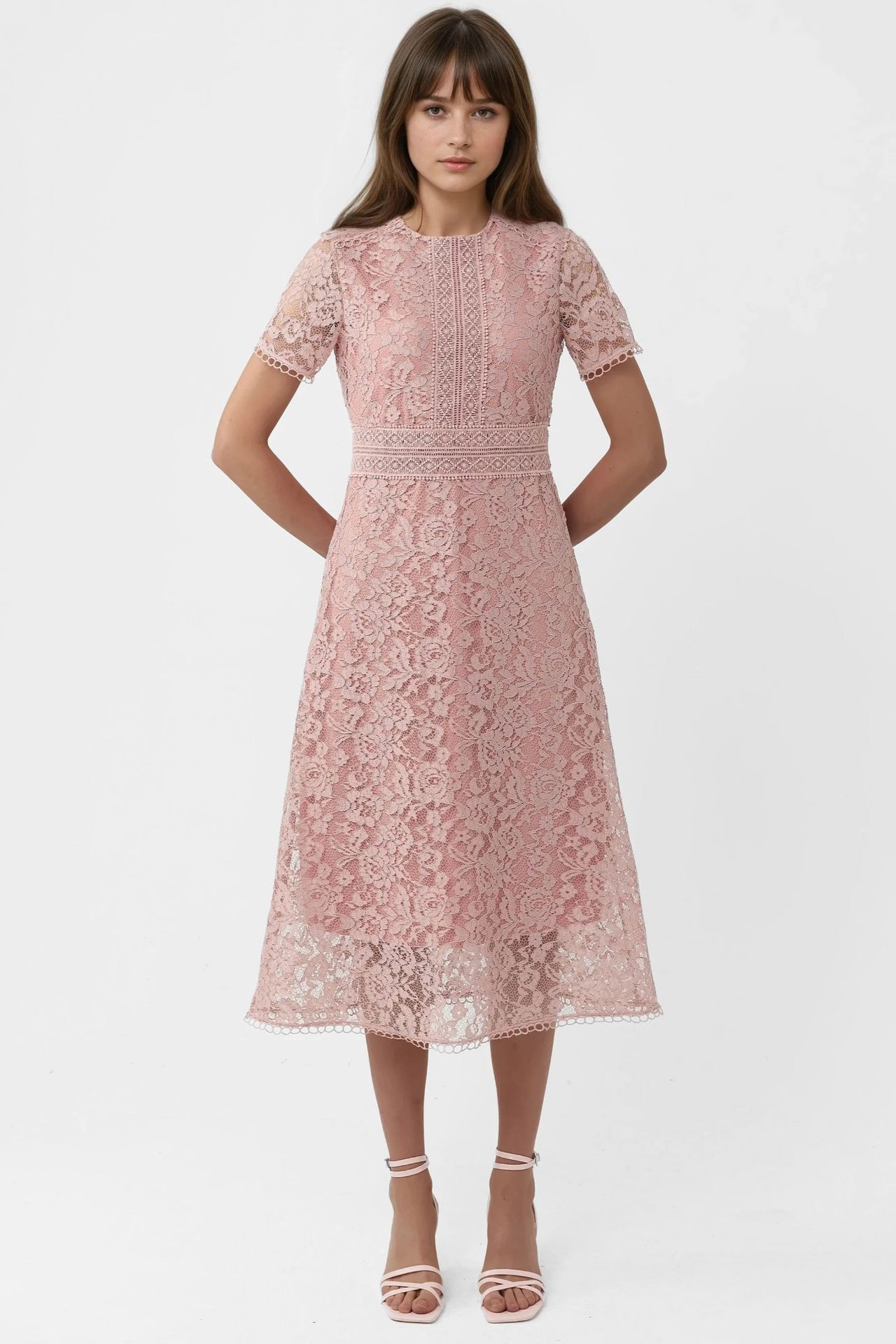Lace A-Line Midi Dress 6