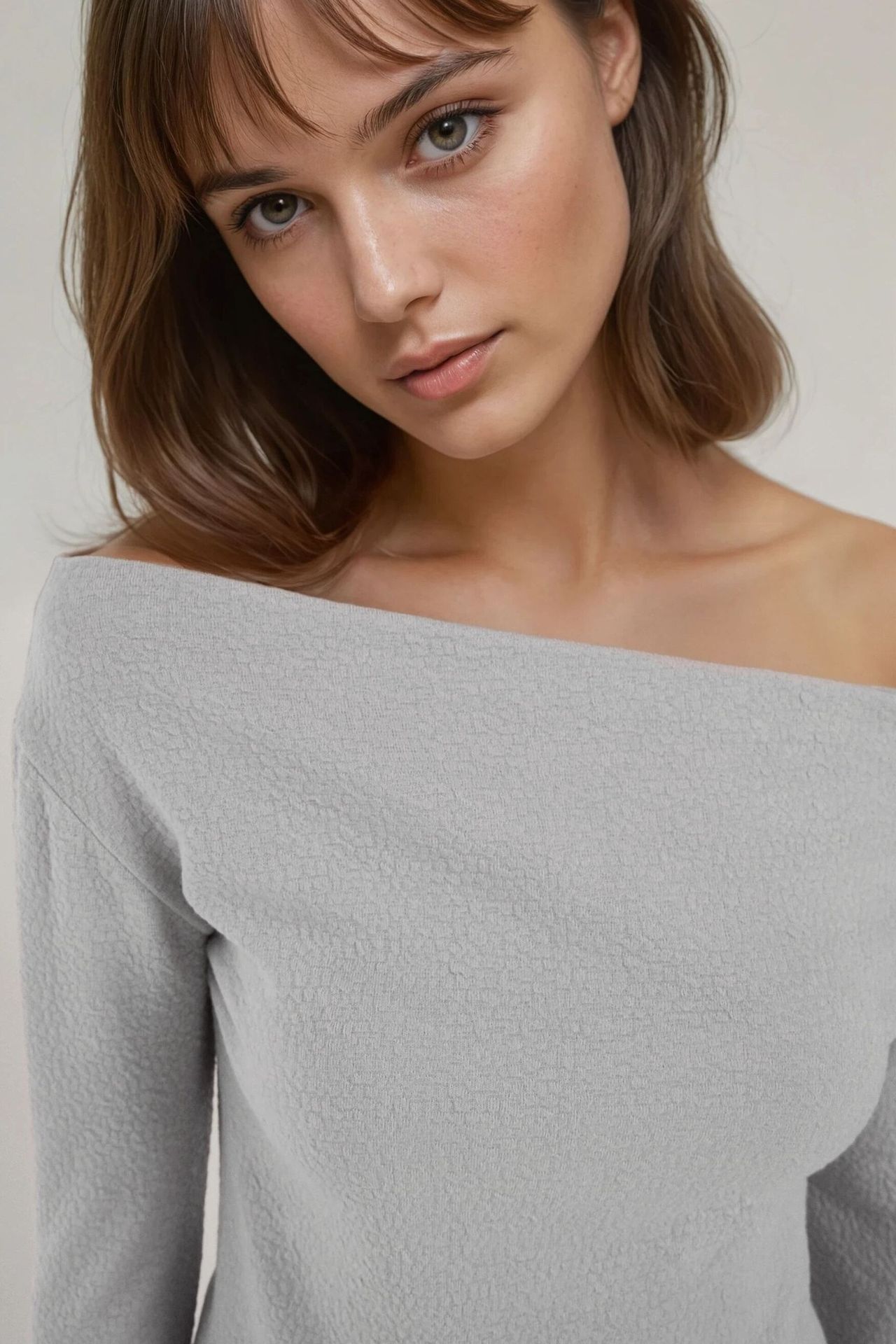 Off-Shoulder Striped Ribbed Long-Sleeve Top 5