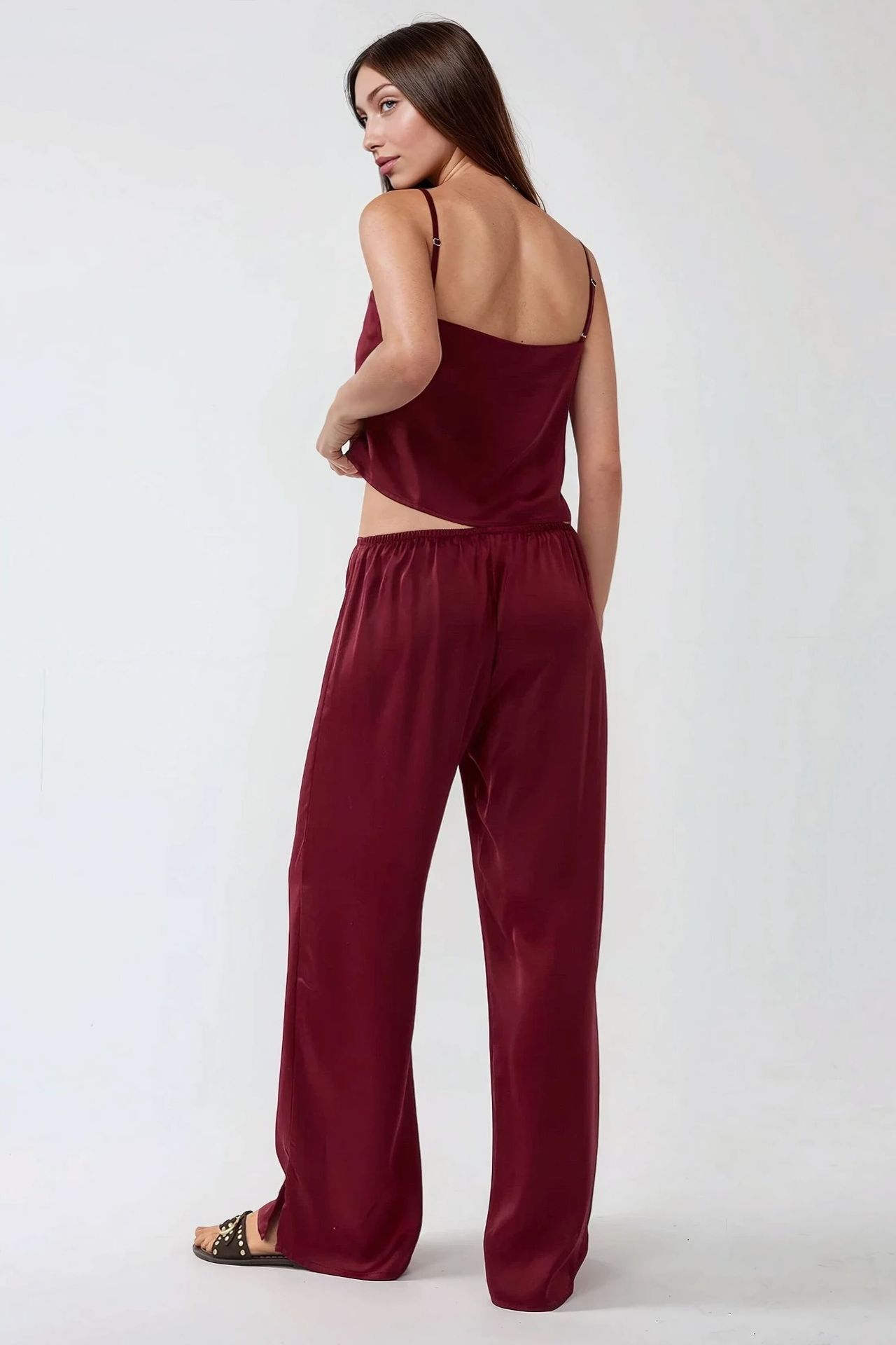 Ana Wide Leg Satin Pants