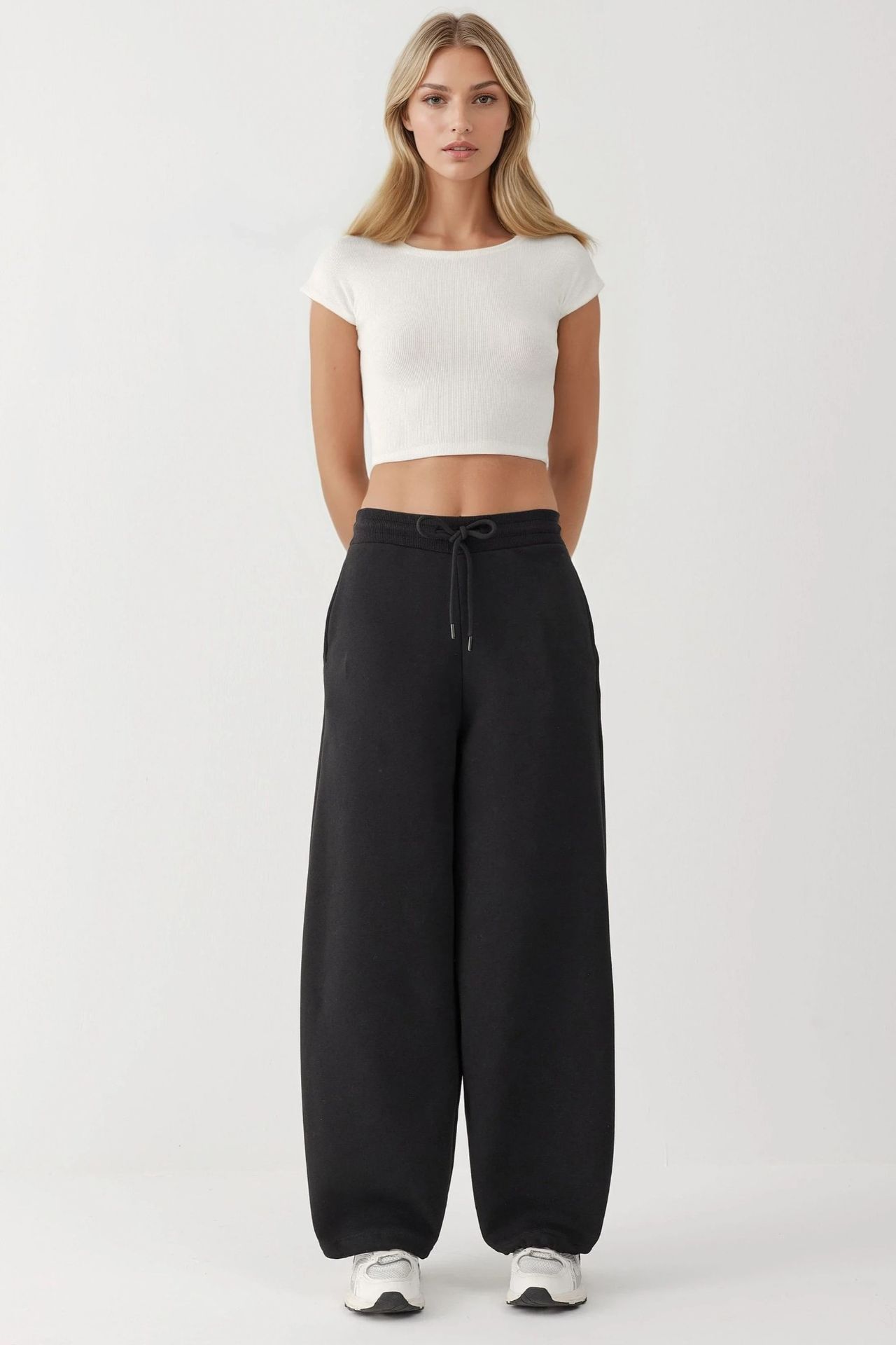 Barrel Fit Basic Raised Sweatpants 7