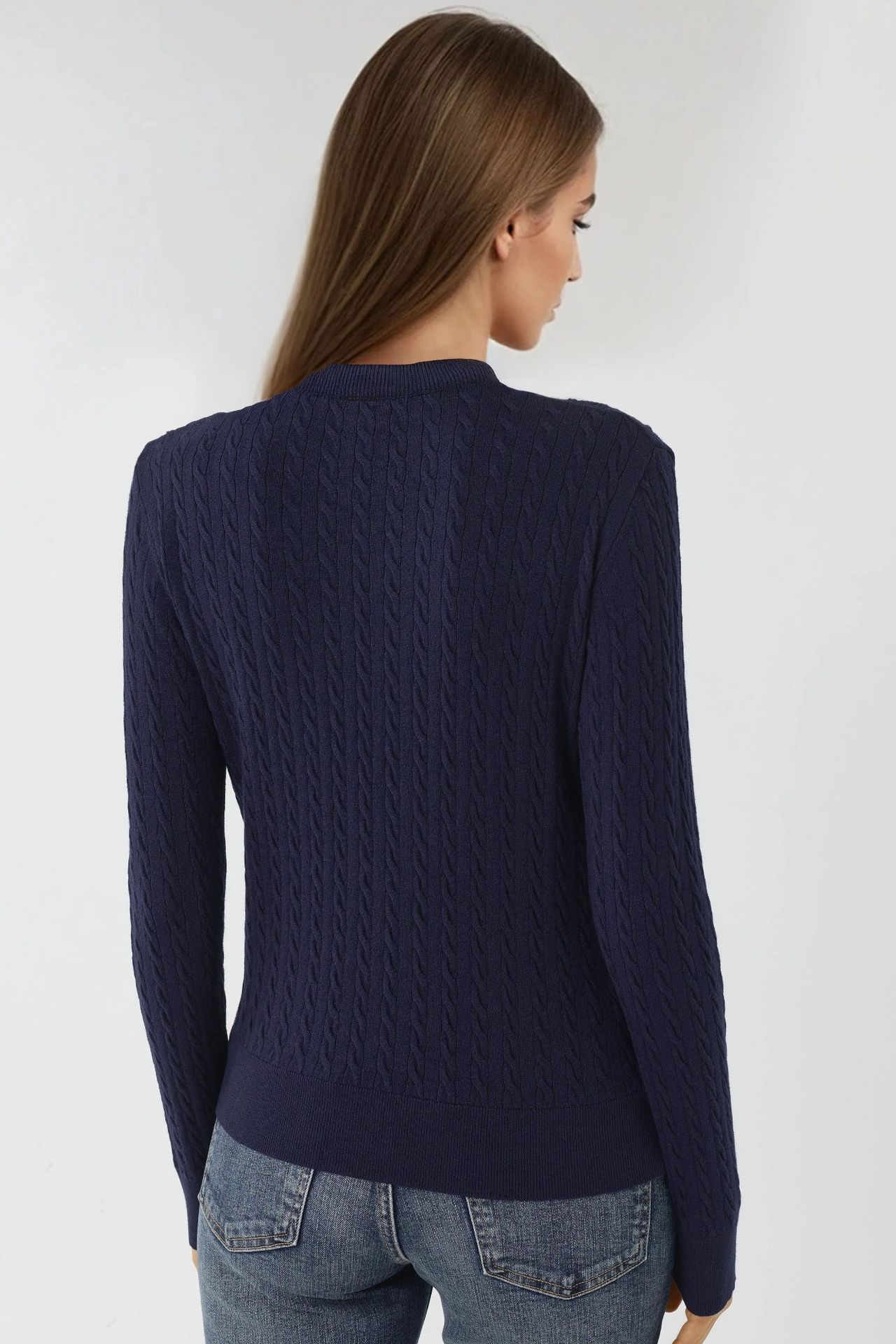 Hair Braid Knit Sweater with Heart Detail 4