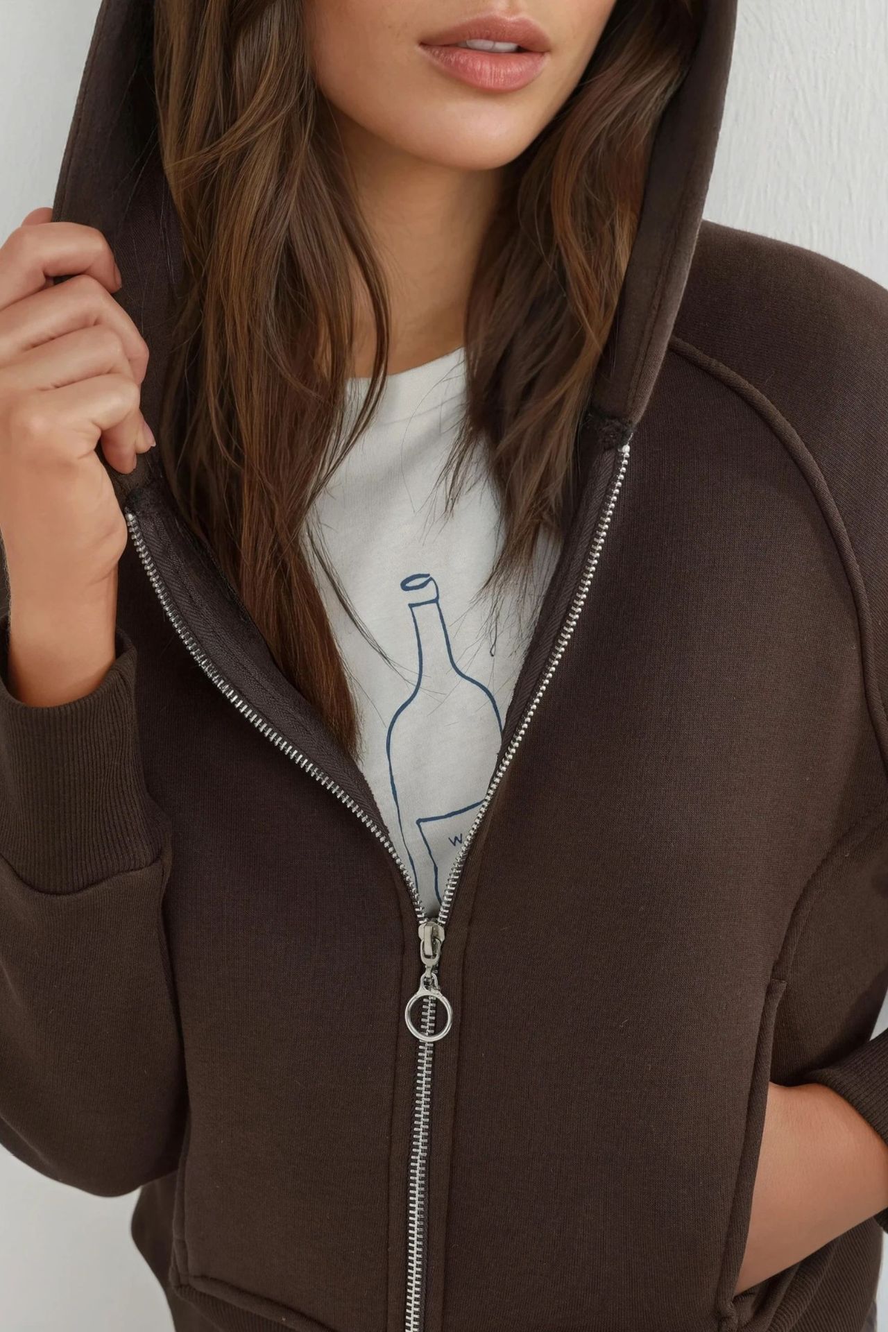 Relaxed Fit Zippered Hoodie 5