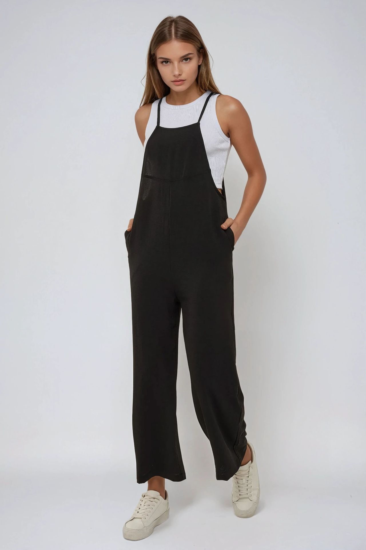 Halter Neck Regular Fit Jumpsuit with Pocket