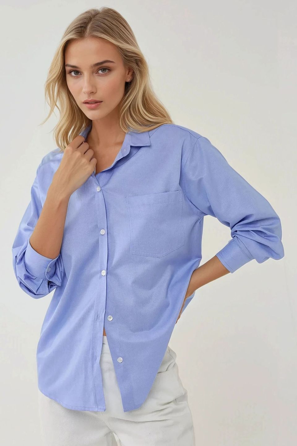 Textured Regular Fit Linen Feel Long Sleeve Shirt