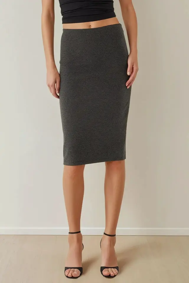 High Waist Bodycon Midi Skirt