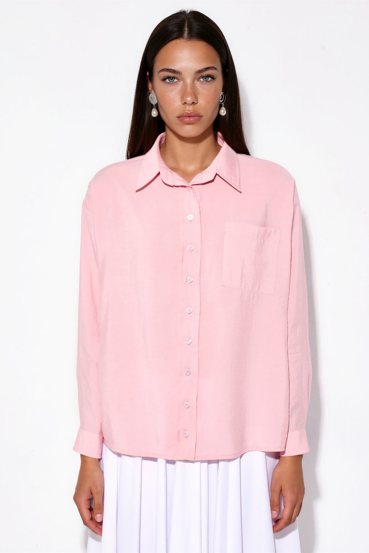 Oversized Modal-Viscose Blend Shirt 6