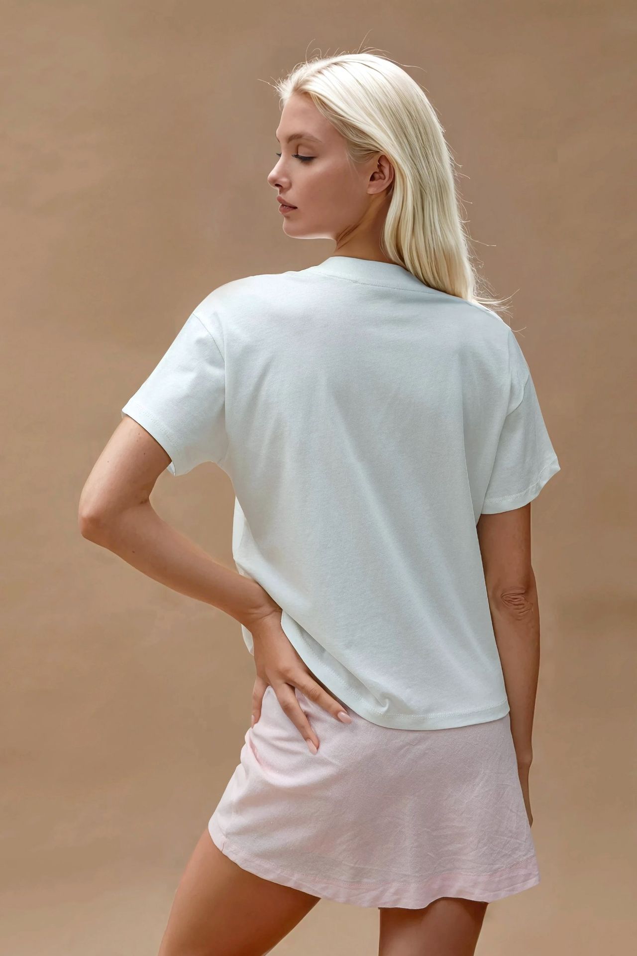 Printed Regular Fit Crew Neck 100% Cotton T-shirt 6