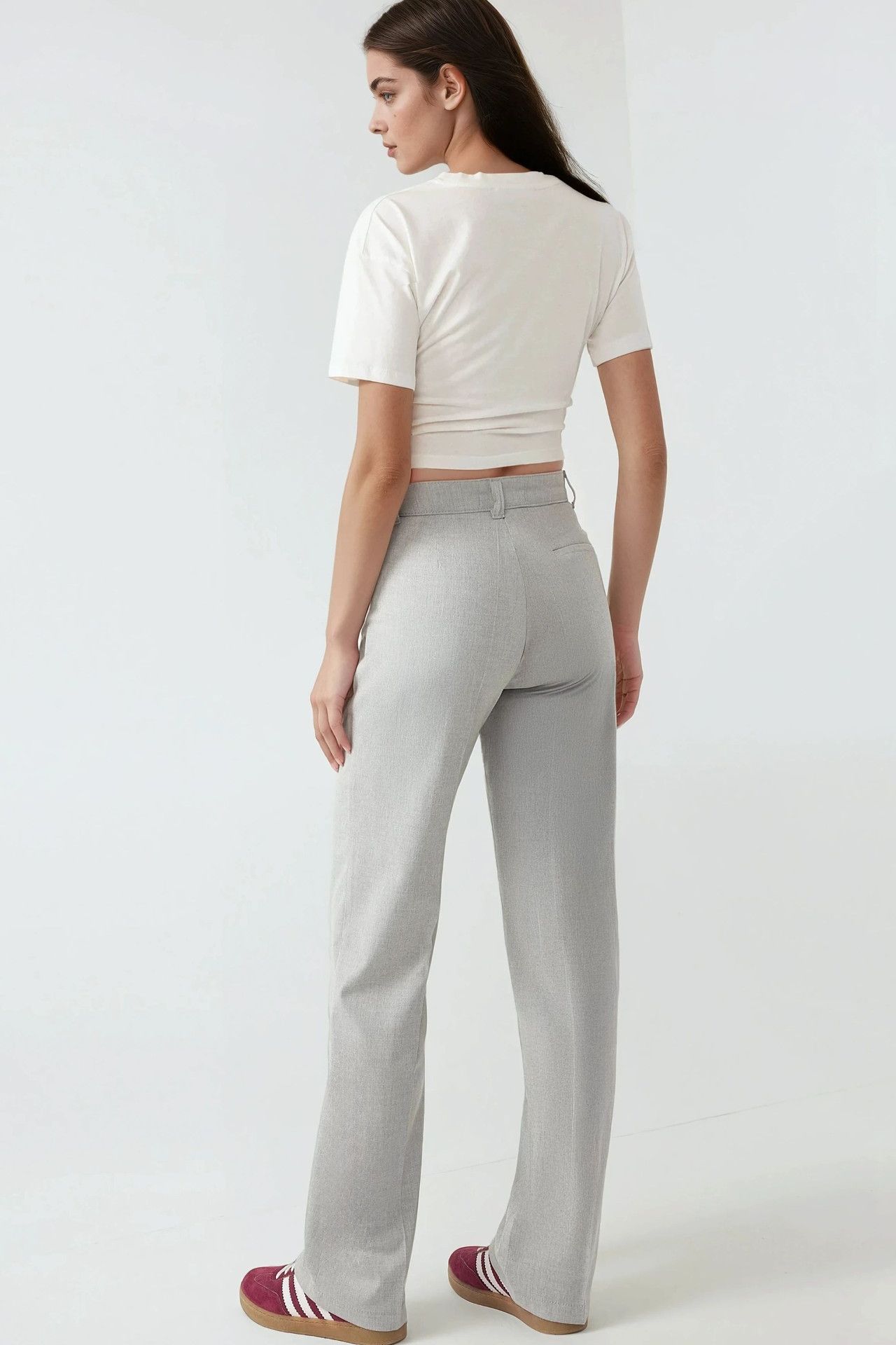 High Waist Straight Leg Pants
