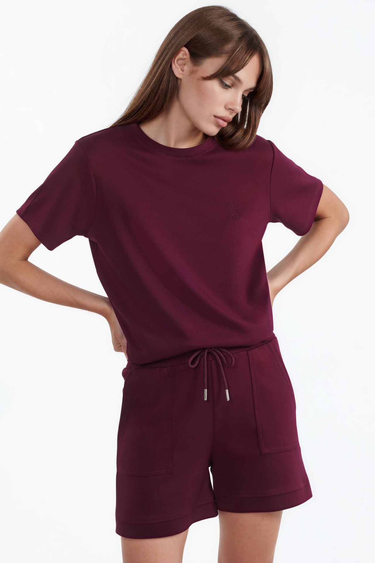 Crew Neck Embroidered Two-Piece Co-ord Set 7