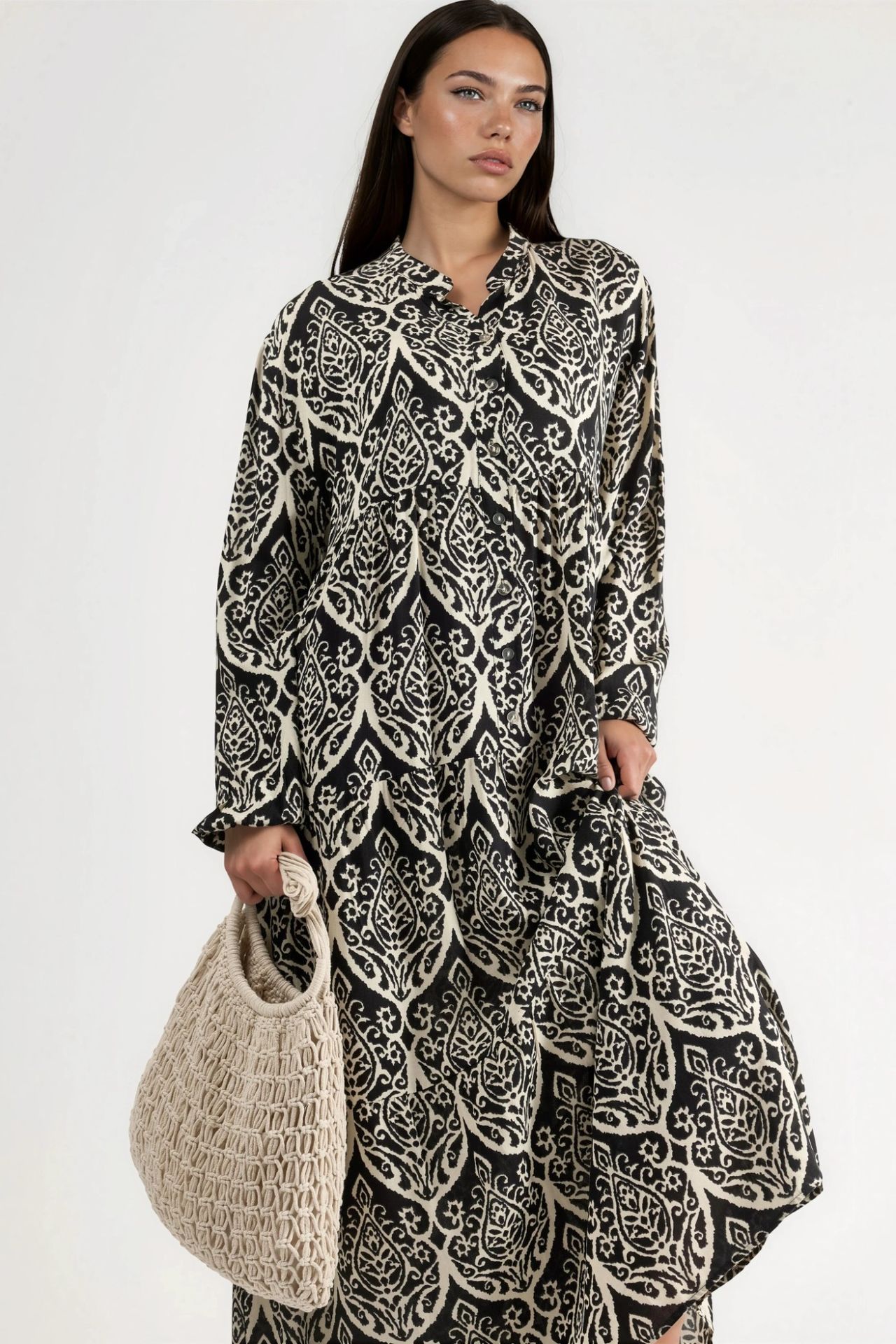 Comfortable Patterned Maxi Dress 5