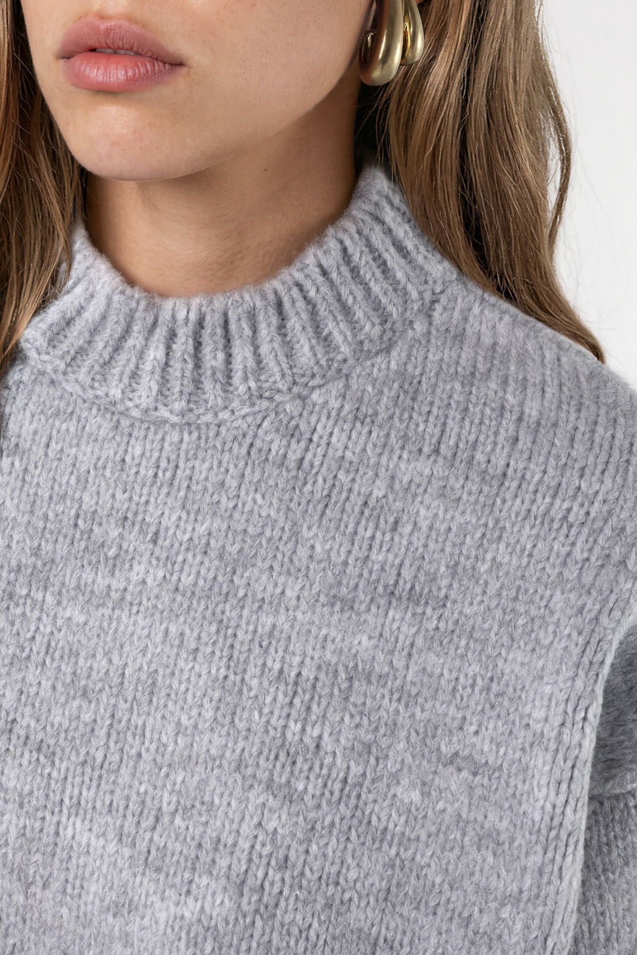 Relaxed Fit Crew Neck Knitwear Sweater 4