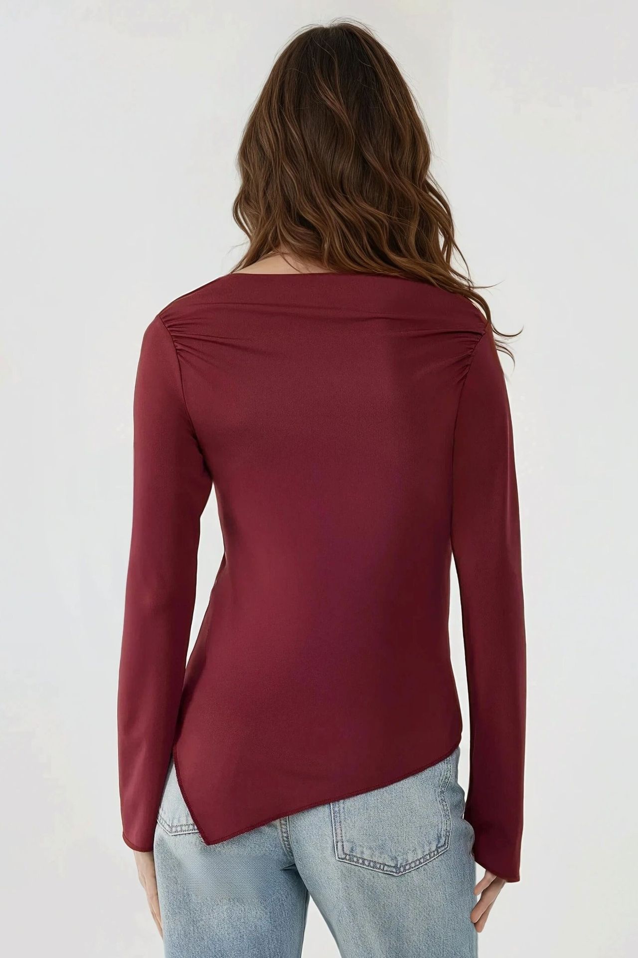 Asymmetric Ribbed Top with Slit