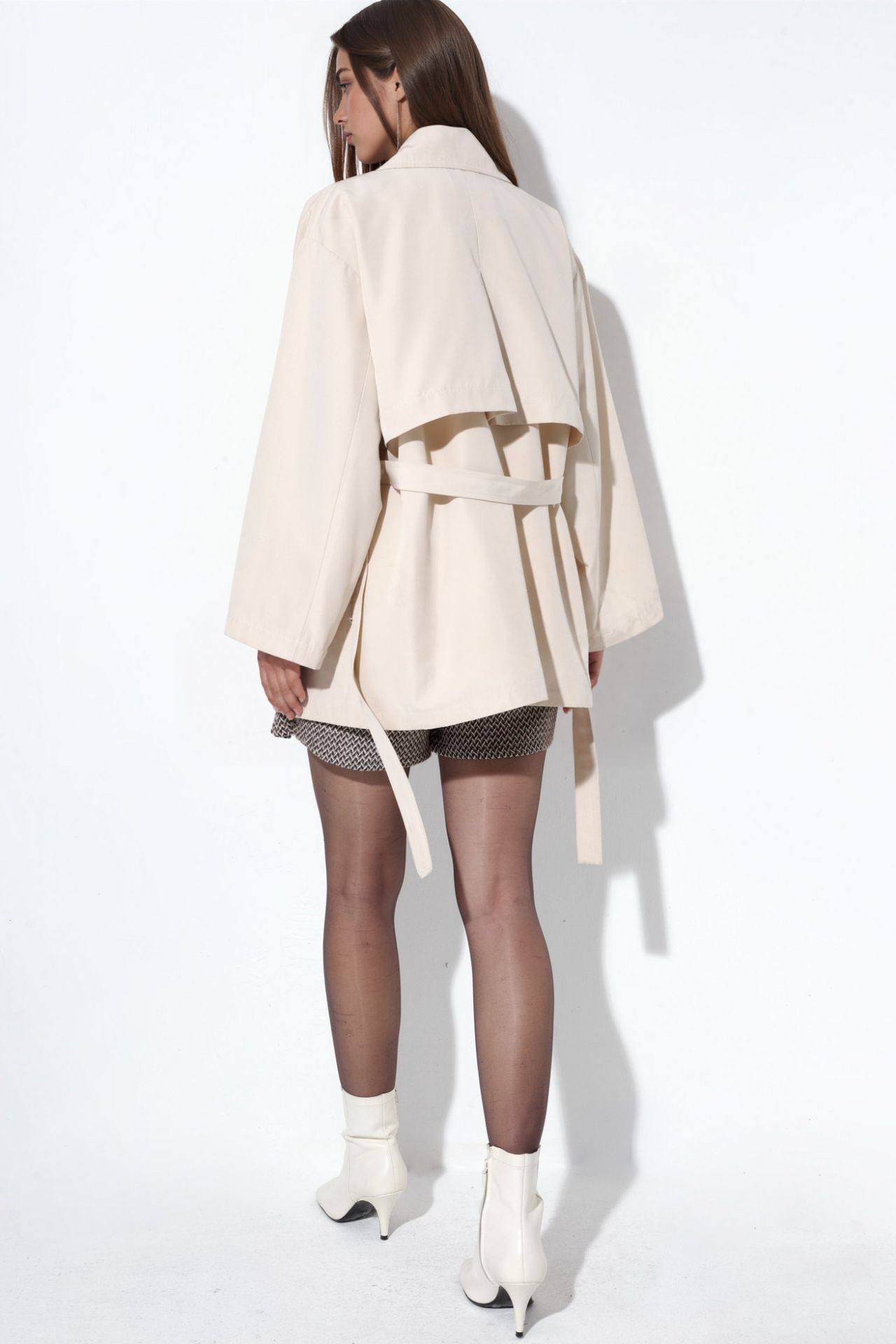 Double-Breasted Belted Trench Coat 3