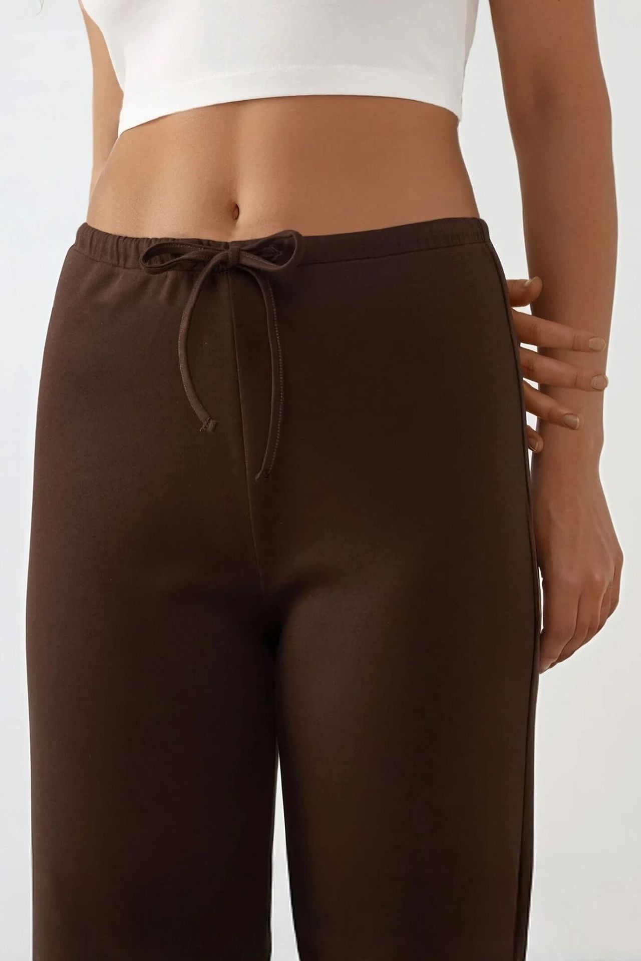Wide Leg Textured Long Pants