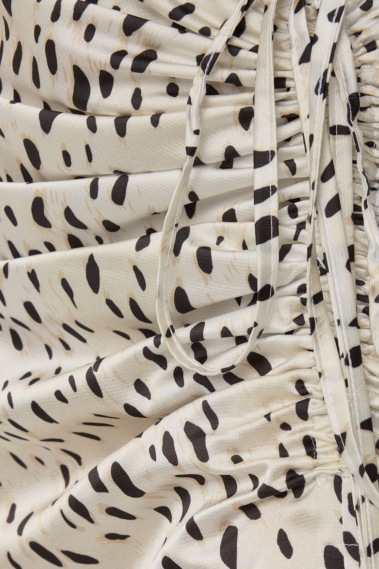 Printed Bodycon Satin Midi Skirt with Slit