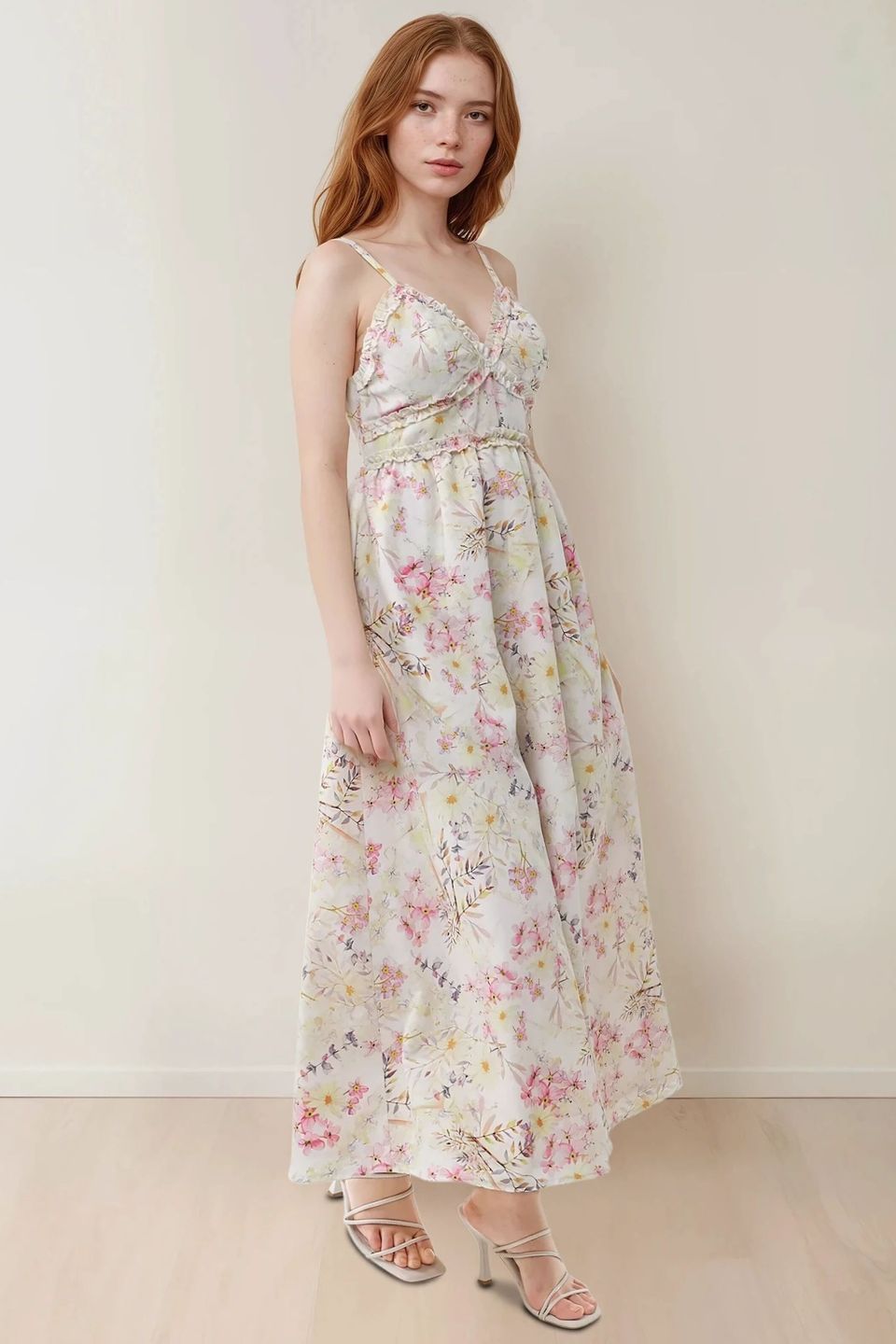 Floral V-Neck Maxi Dress