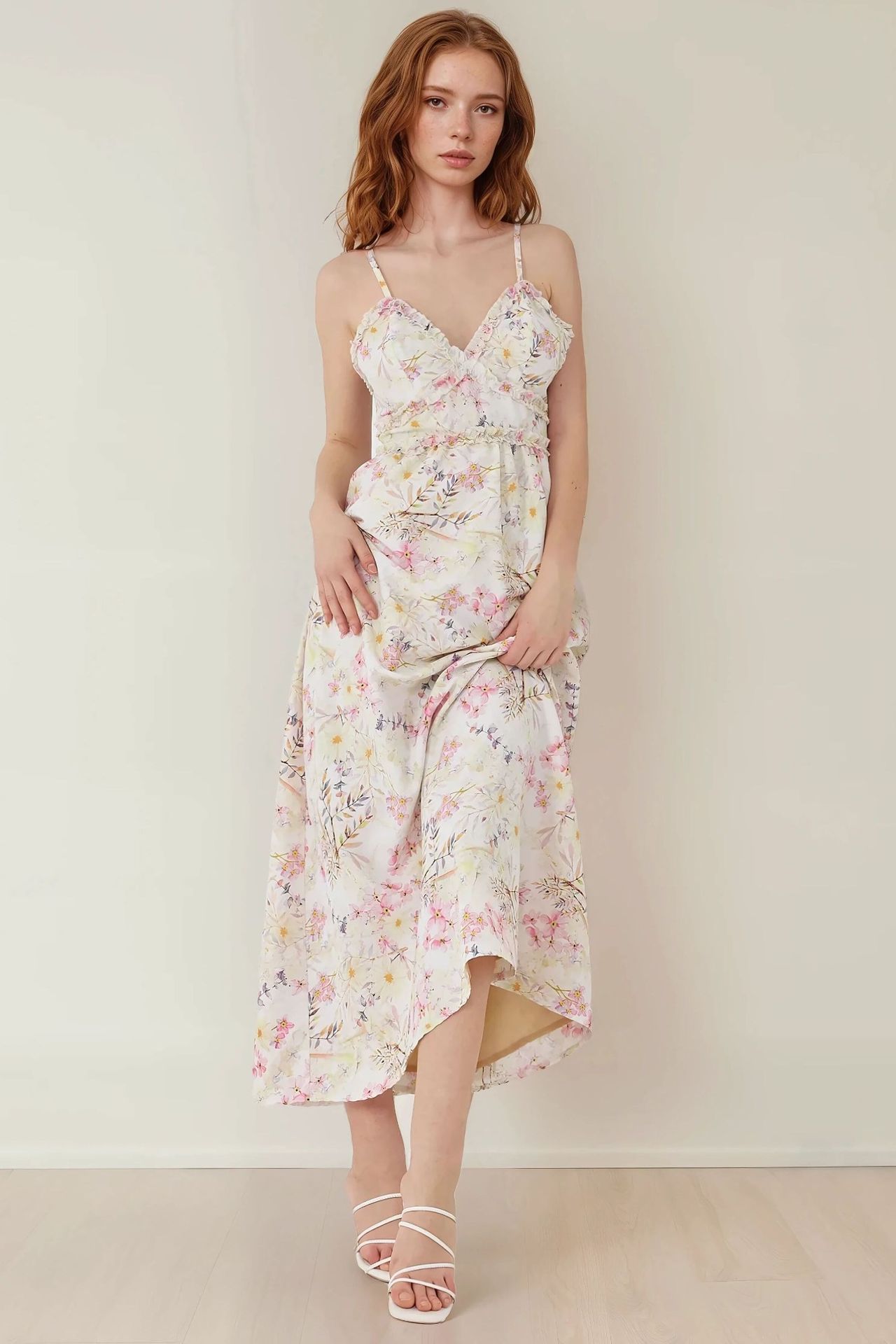 Floral V-Neck Maxi Dress