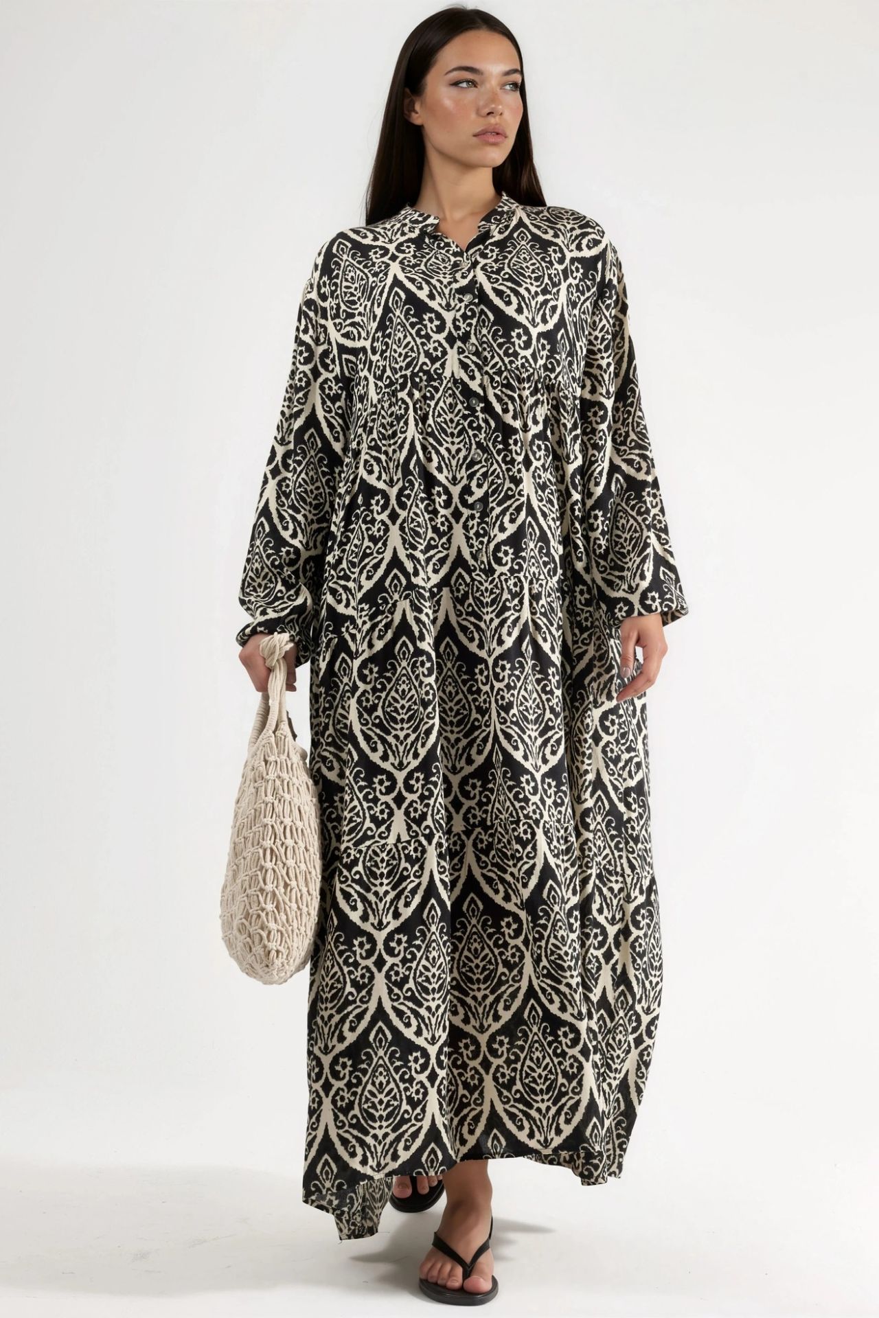 Comfortable Patterned Maxi Dress 1