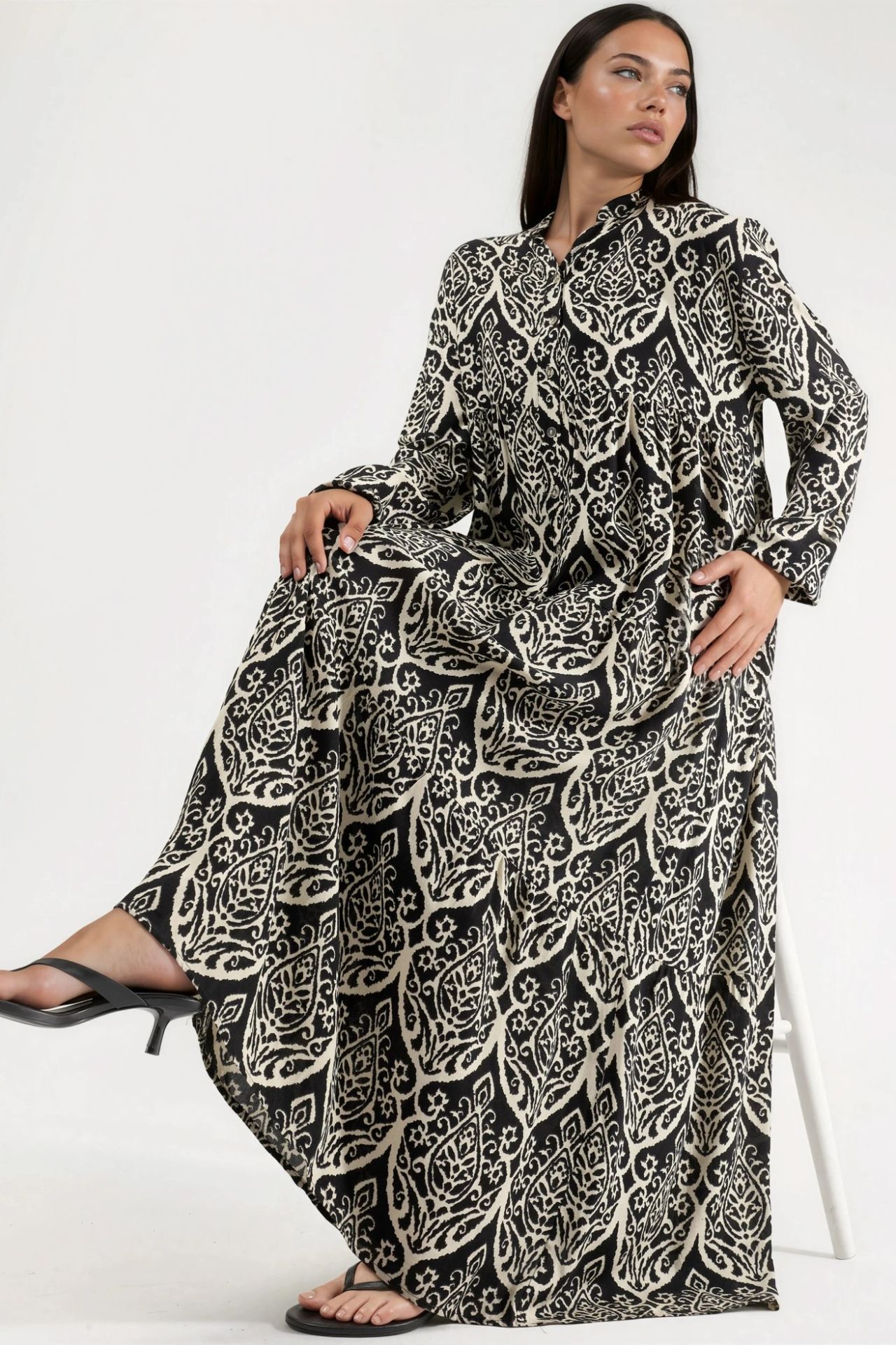 Comfortable Patterned Maxi Dress 4
