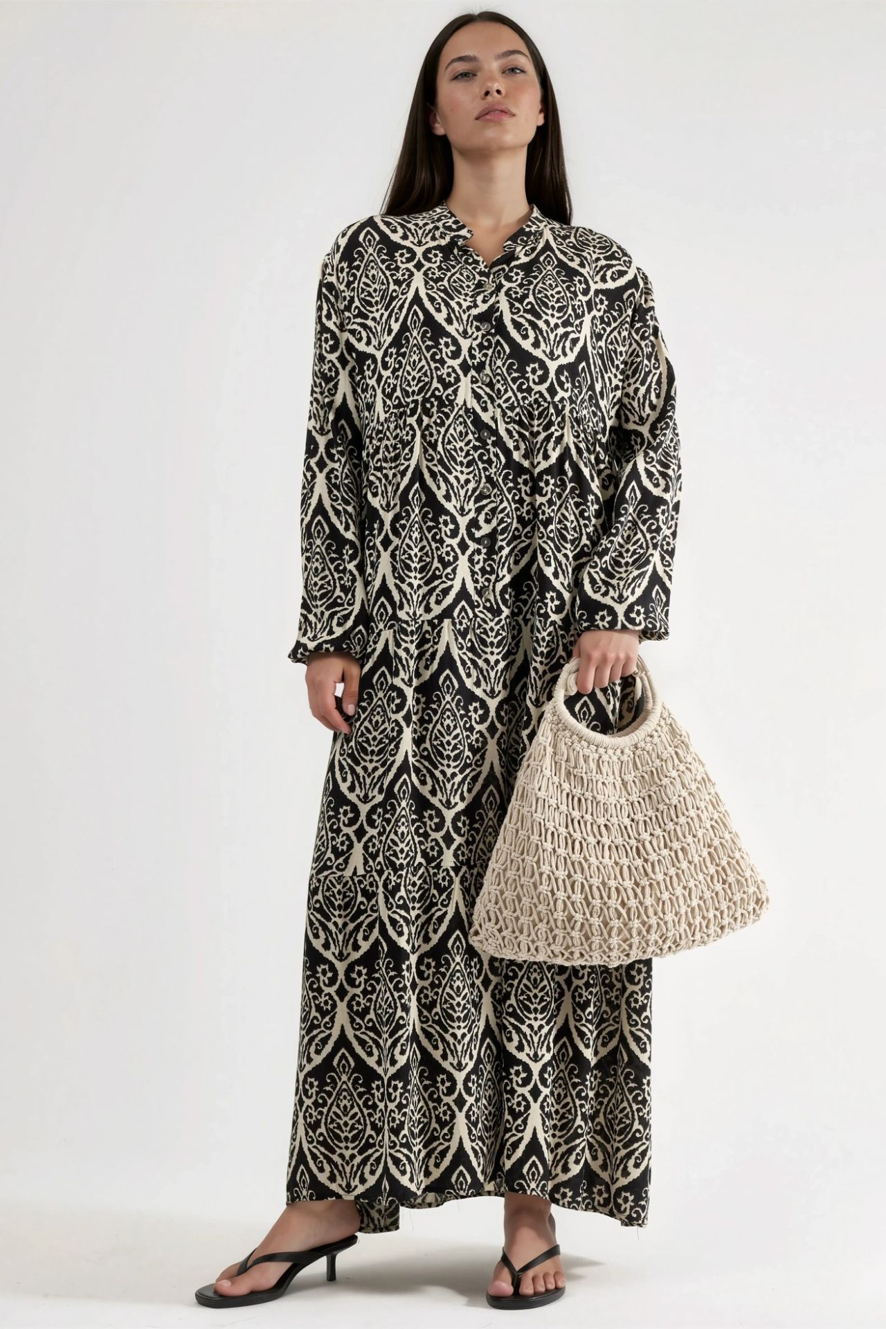 Comfortable Patterned Maxi Dress 6