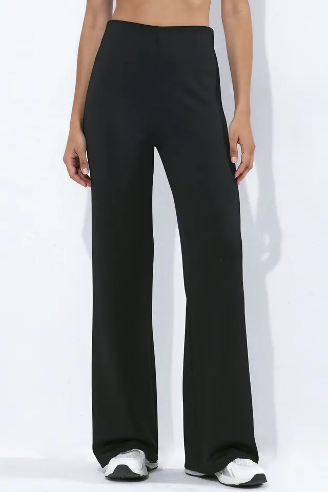 High Waist Straight Modal Touch Trousers