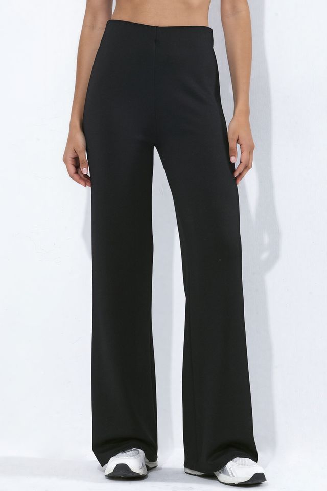High Waist Straight Modal Touch Trousers