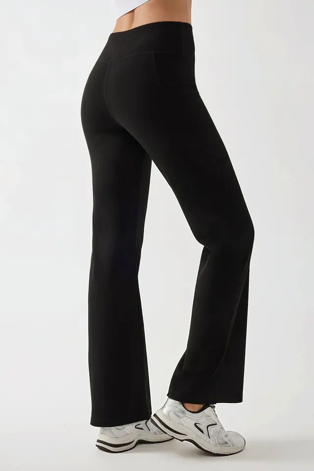High Waist Wide Leg Crepe Pants